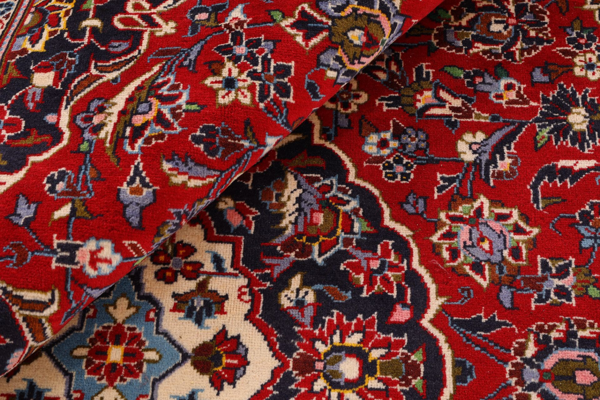 Handgeknüpfter Kashan Perserteppich, 208 × 315 cm, Wolle & Seide