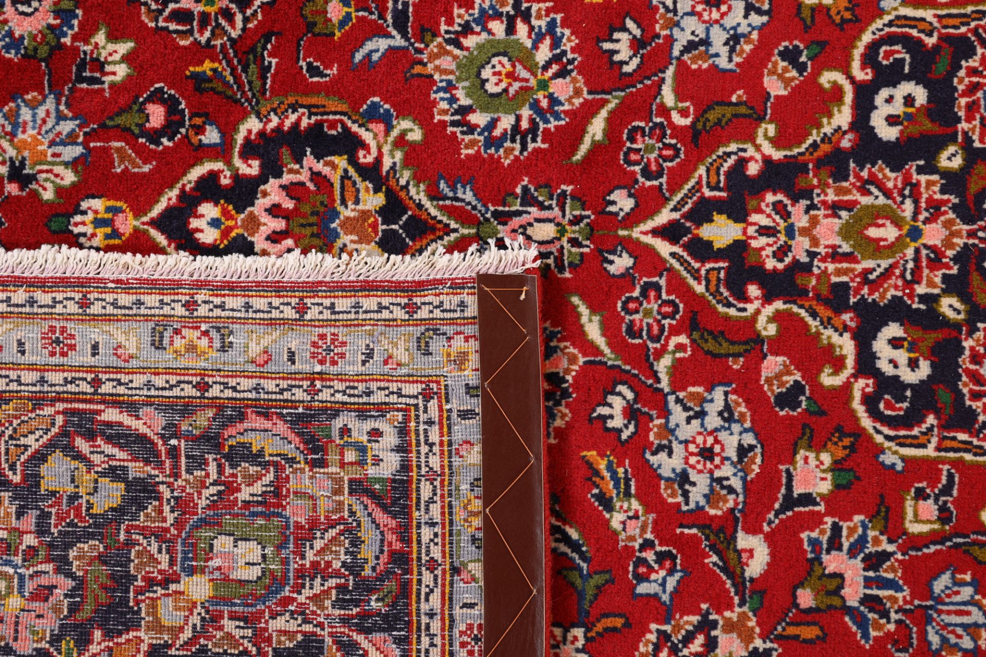 Handgeknüpfter Kashan Perserteppich, 210 × 297 cm, Wolle & Seide