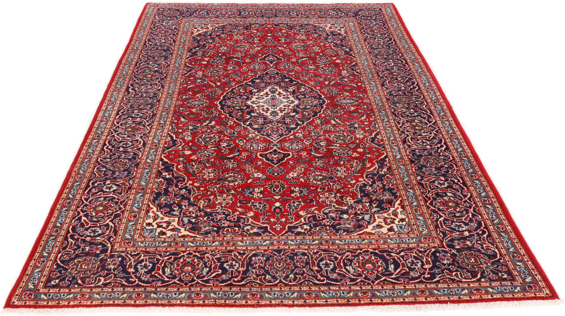 Handgeknüpfter Kashan Perserteppich 205 × 325 cm