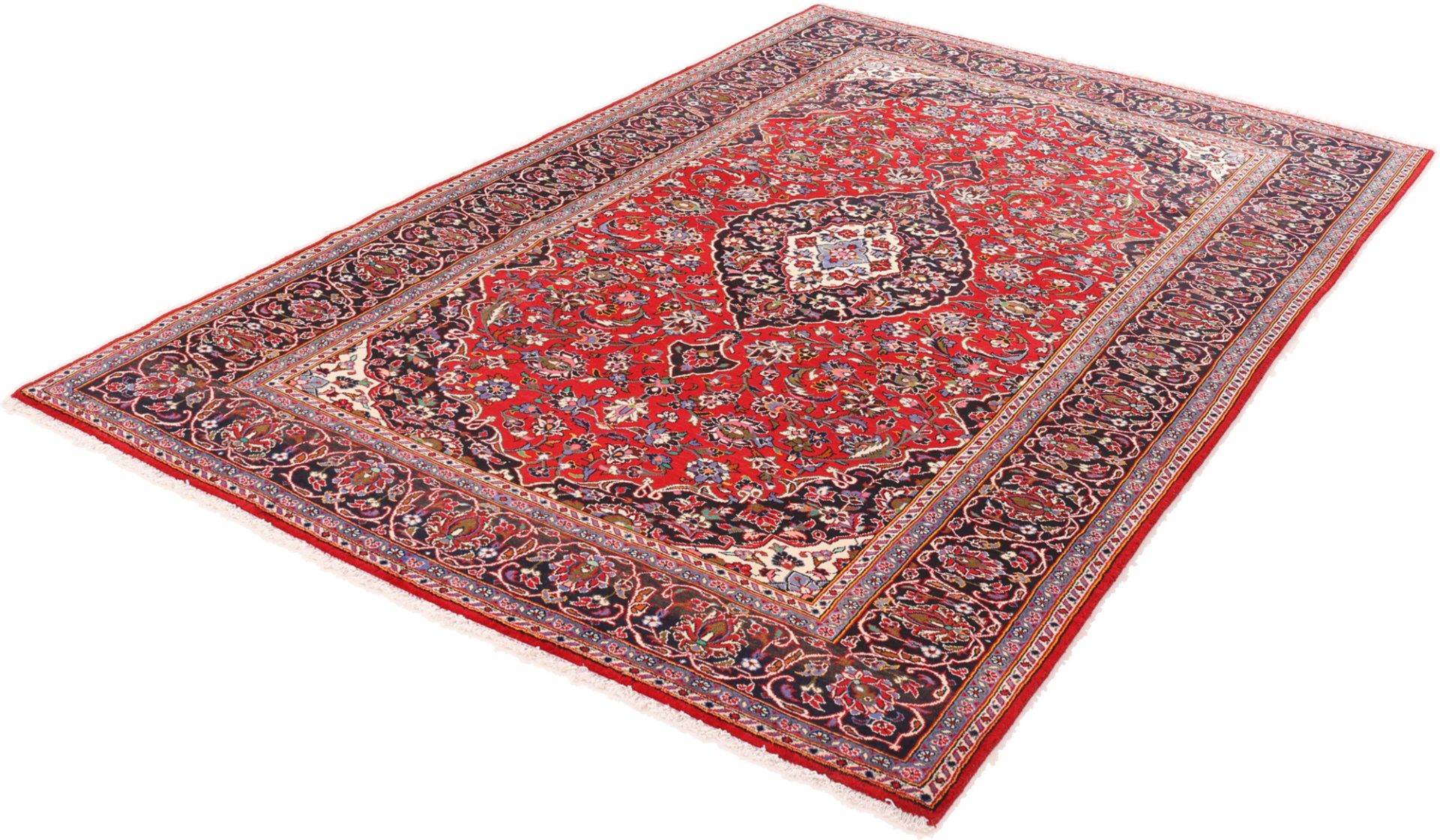 Handgeknüpfter Kashan Perserteppich, 207 × 322 cm, Wolle