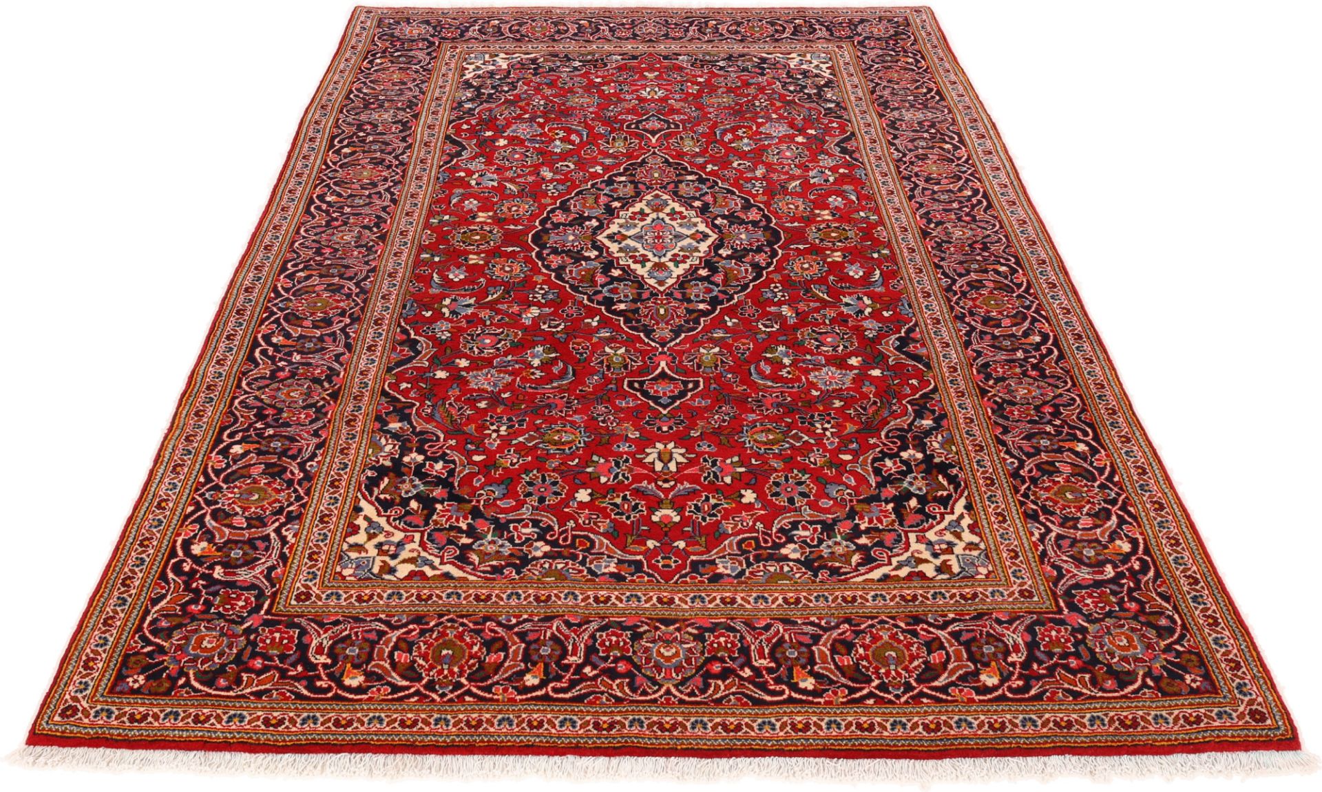 Kashan Perserteppich 197 × 313 cm aus Wolle, handgeknüpft