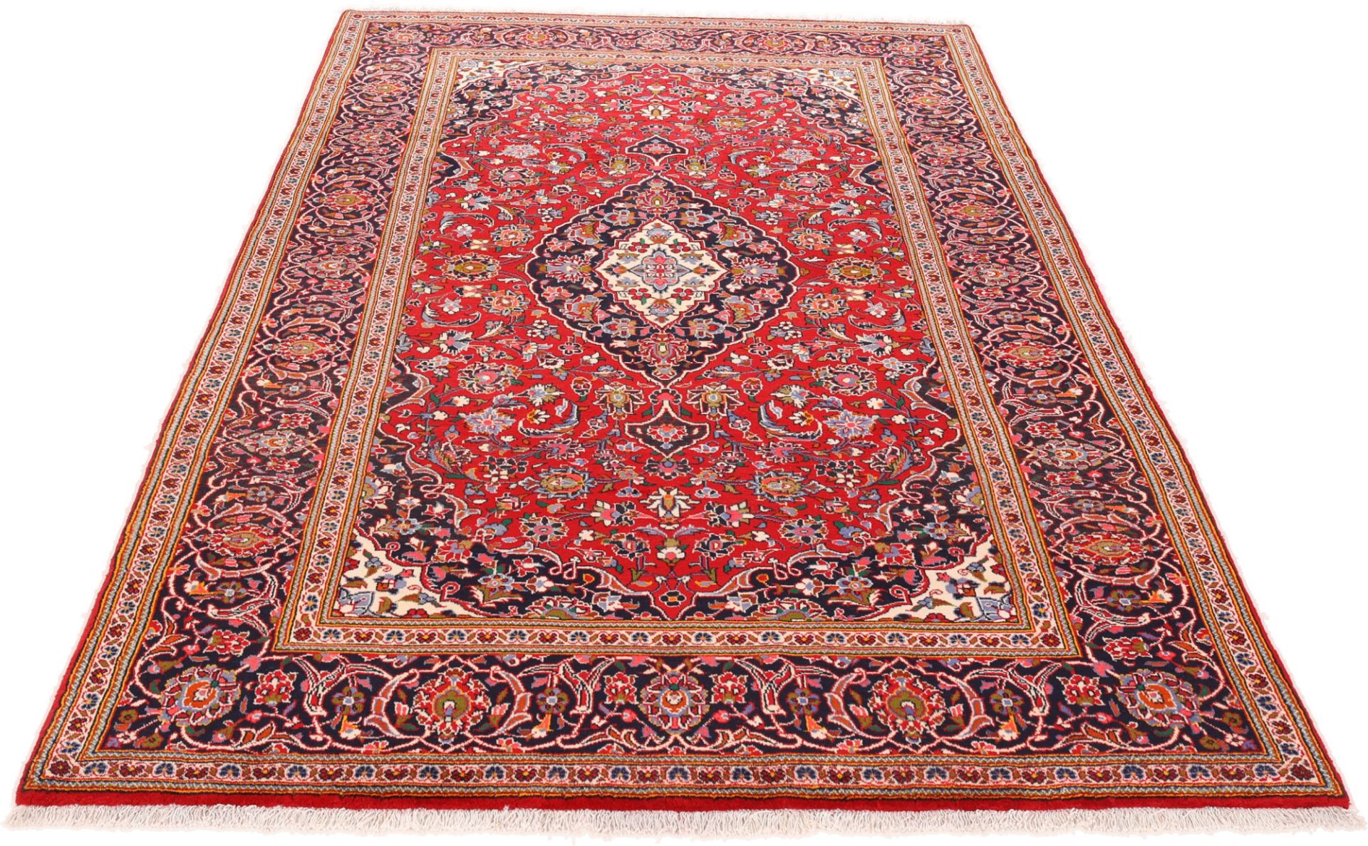 Kashan Perserteppich 197 × 313 cm aus Wolle, handgeknüpft