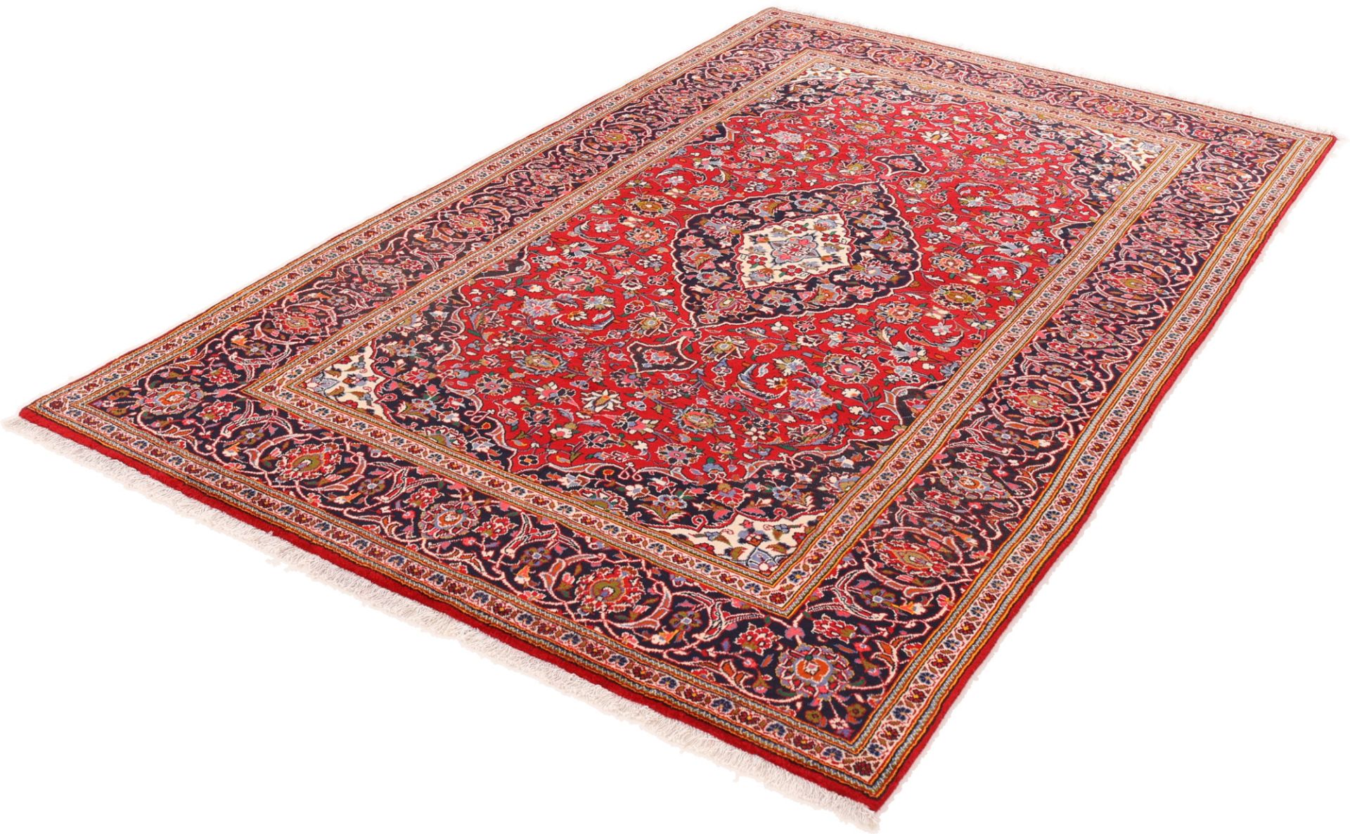 Kashan Perserteppich 197 × 313 cm aus Wolle, handgeknüpft