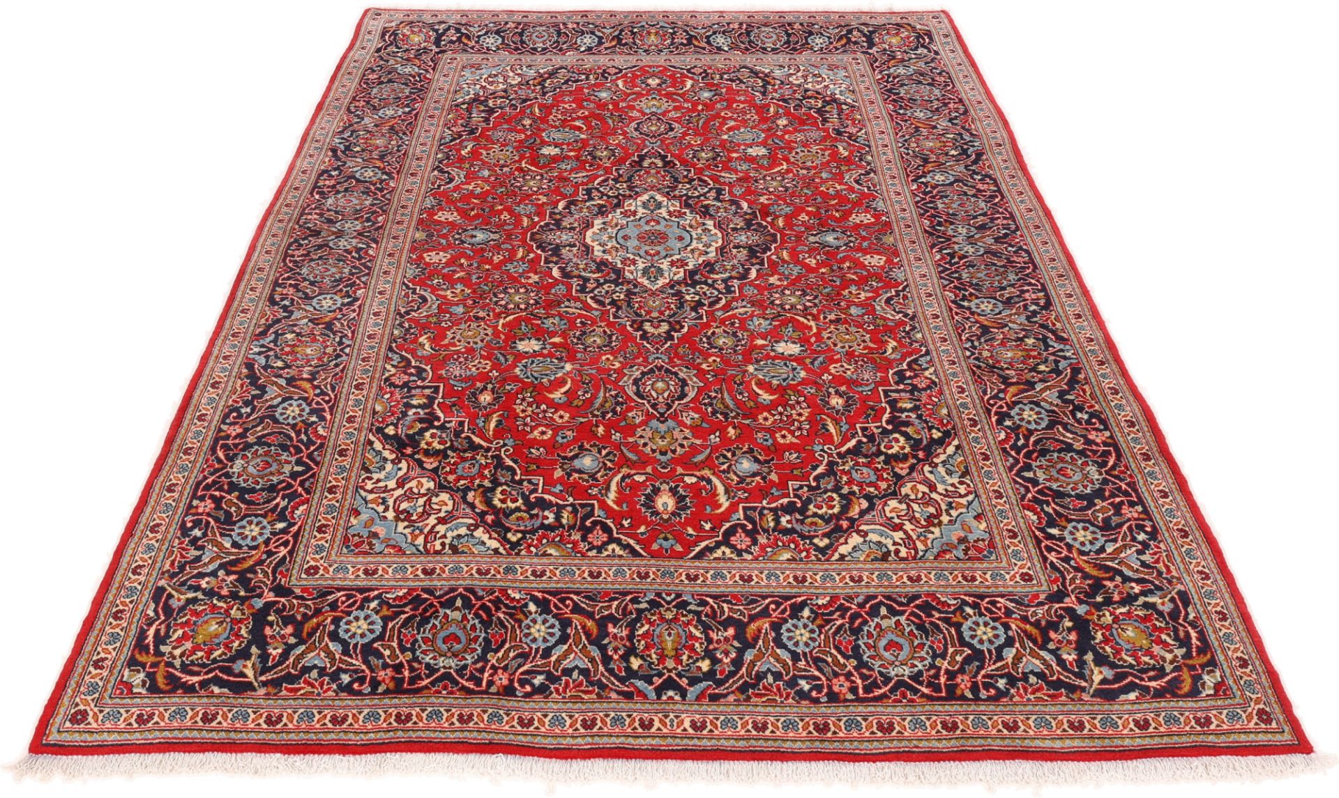 Handgeknüpfter Kashan Perserteppich, 200 × 320 cm, Wolle