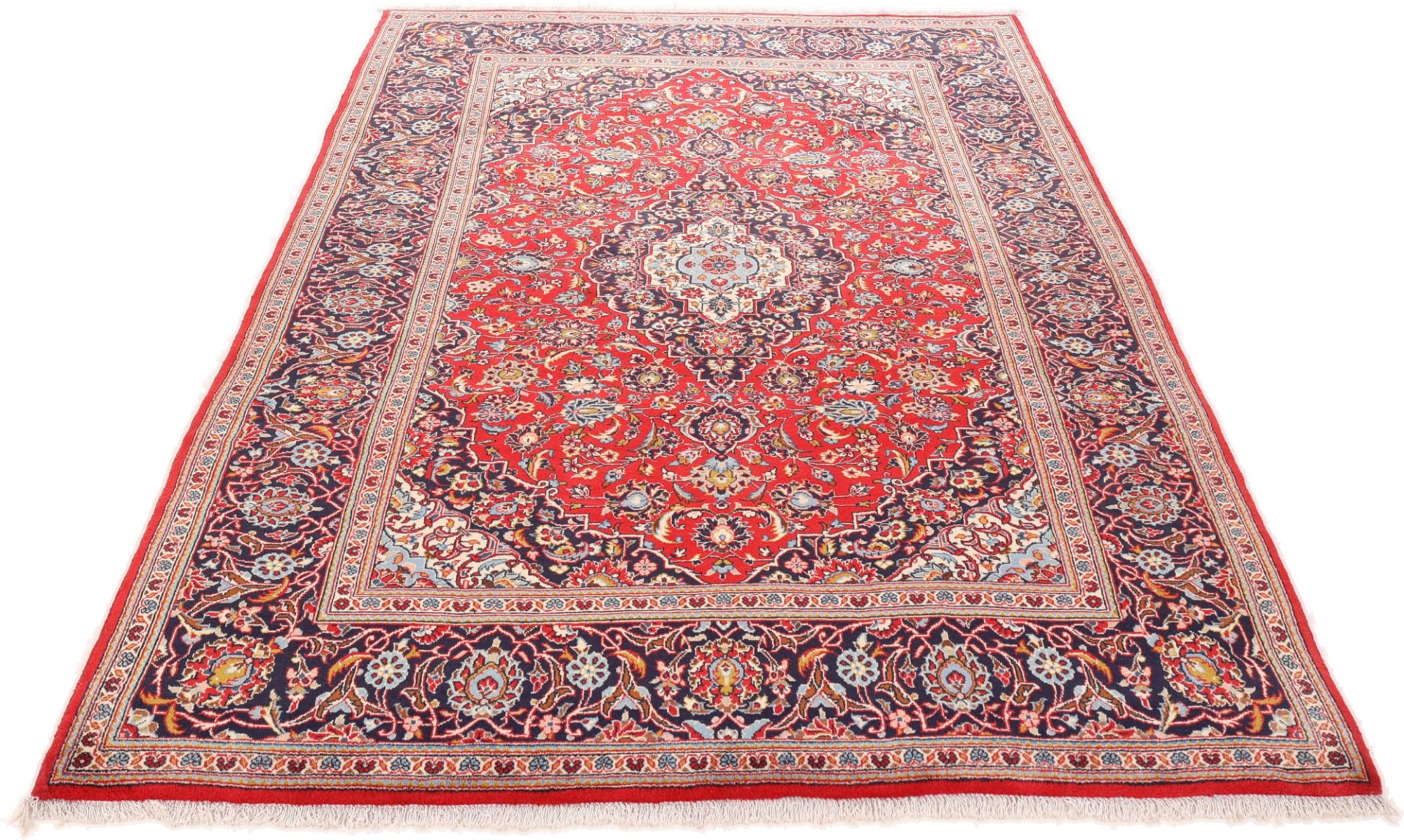 Handgeknüpfter Kashan Perserteppich, 200 × 320 cm, Wolle