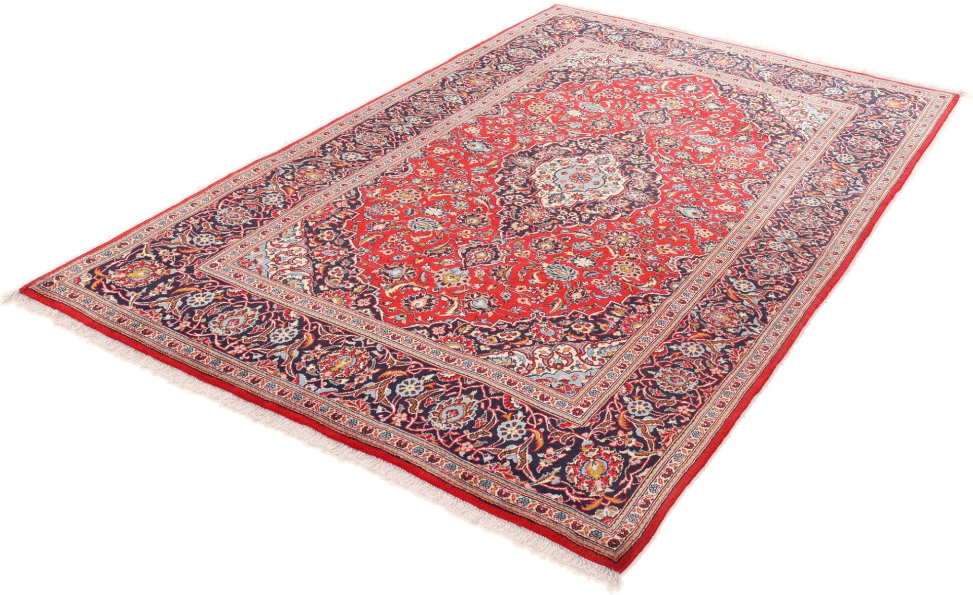 Handgeknüpfter Kashan Perserteppich, 200 × 320 cm, Wolle