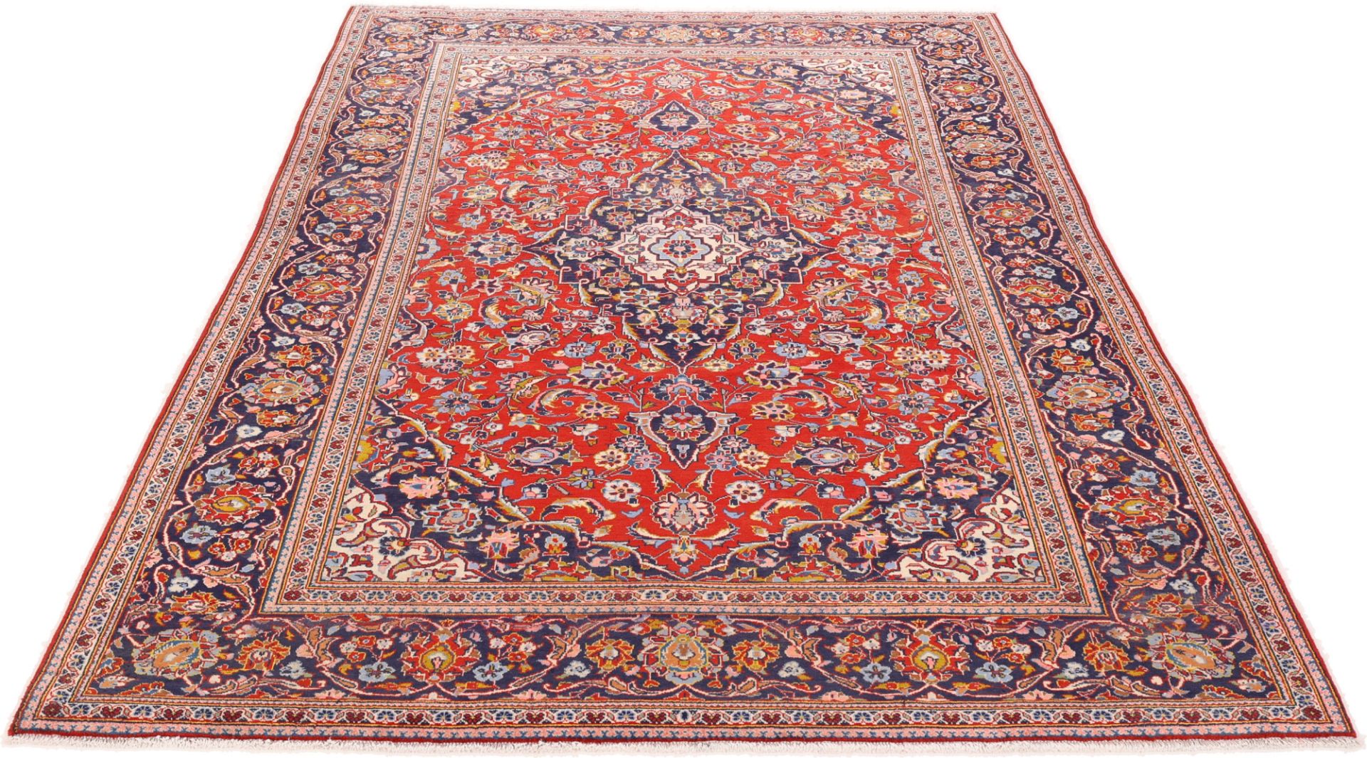 Kashan Perserteppich aus Iran, 204 × 307 cm