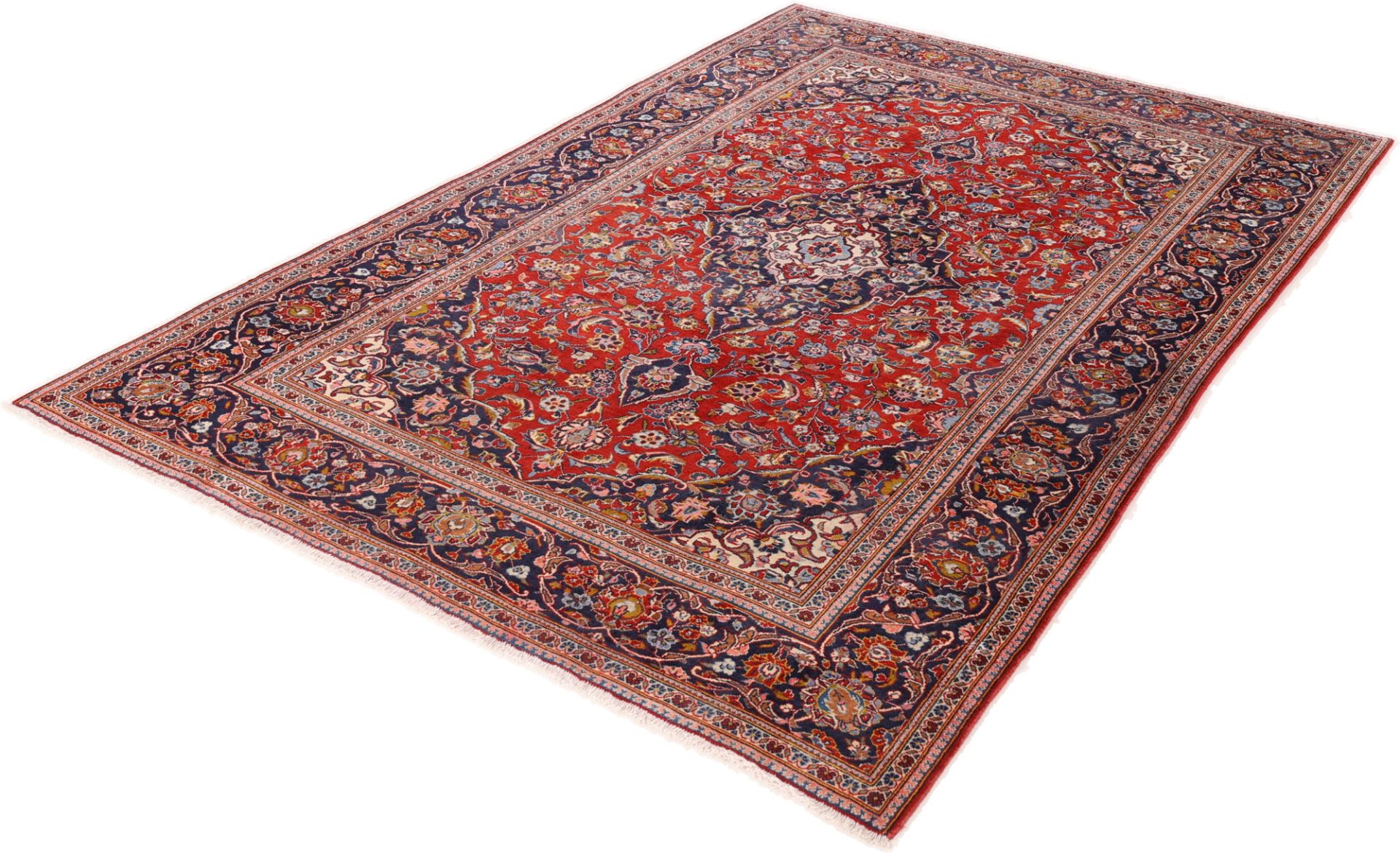Kashan Perserteppich aus Iran, 204 × 307 cm