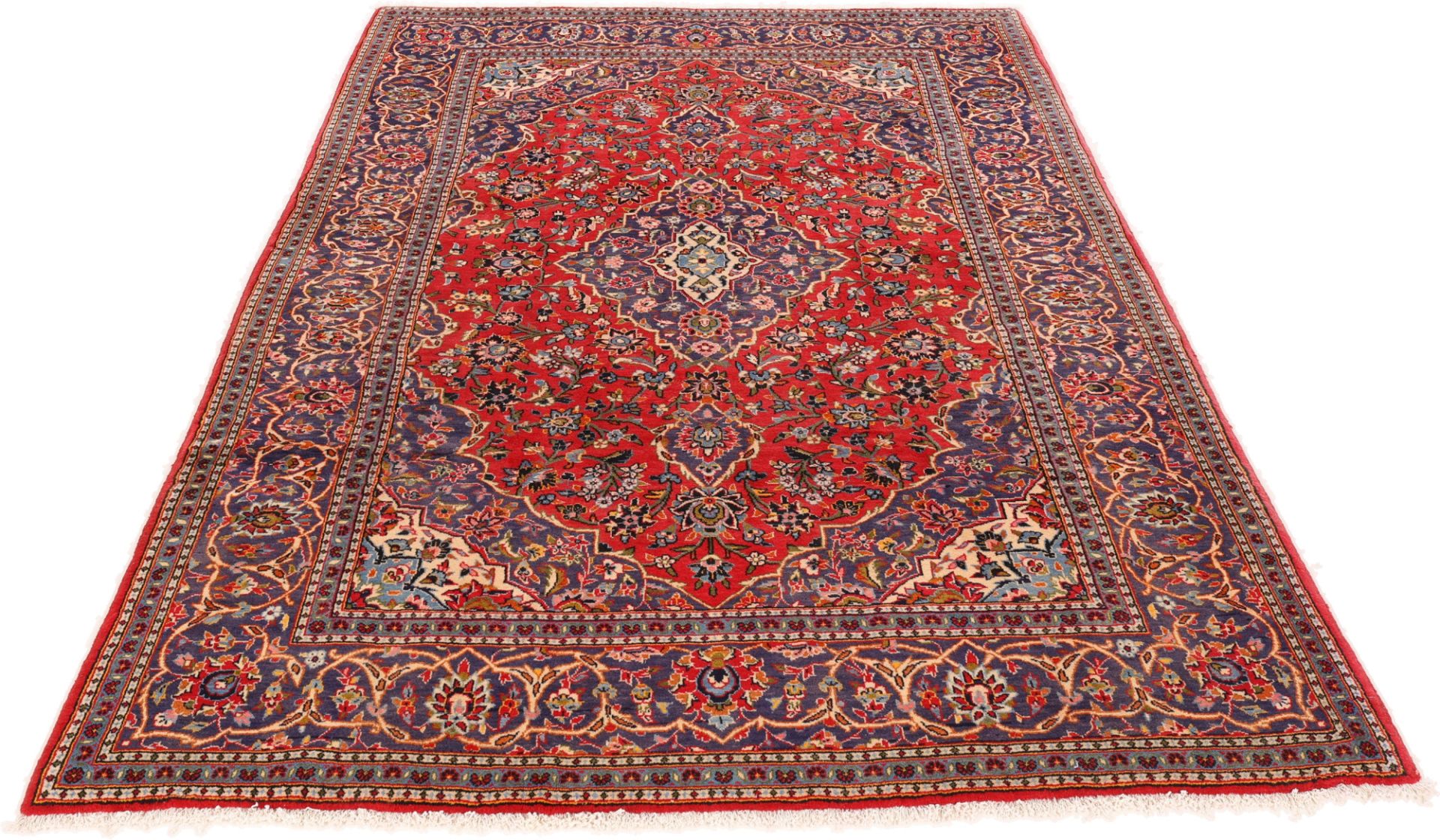Handgeknüpfter Kashan Perserteppich 209 × 310 cm
