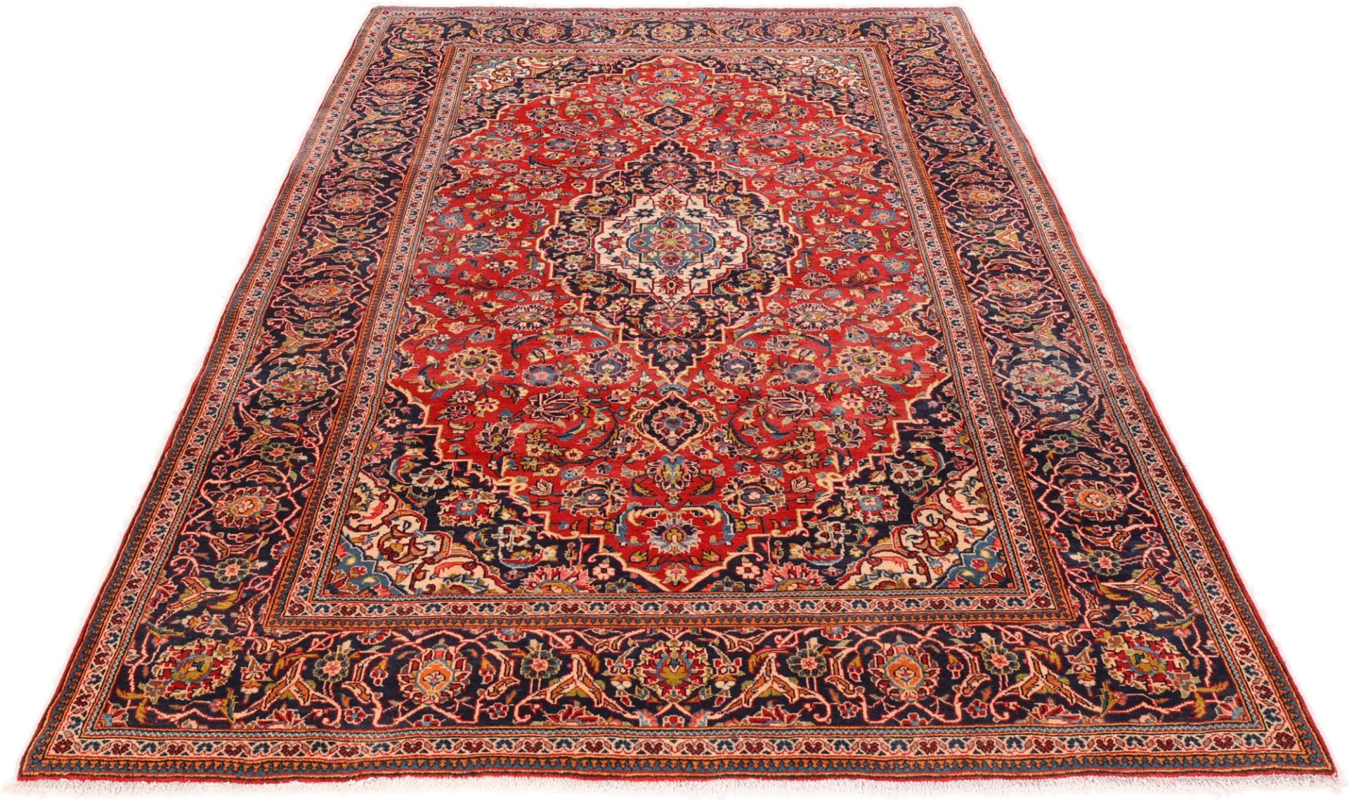 Handgeknüpfter Kashan Perserteppich 196 × 321 cm
