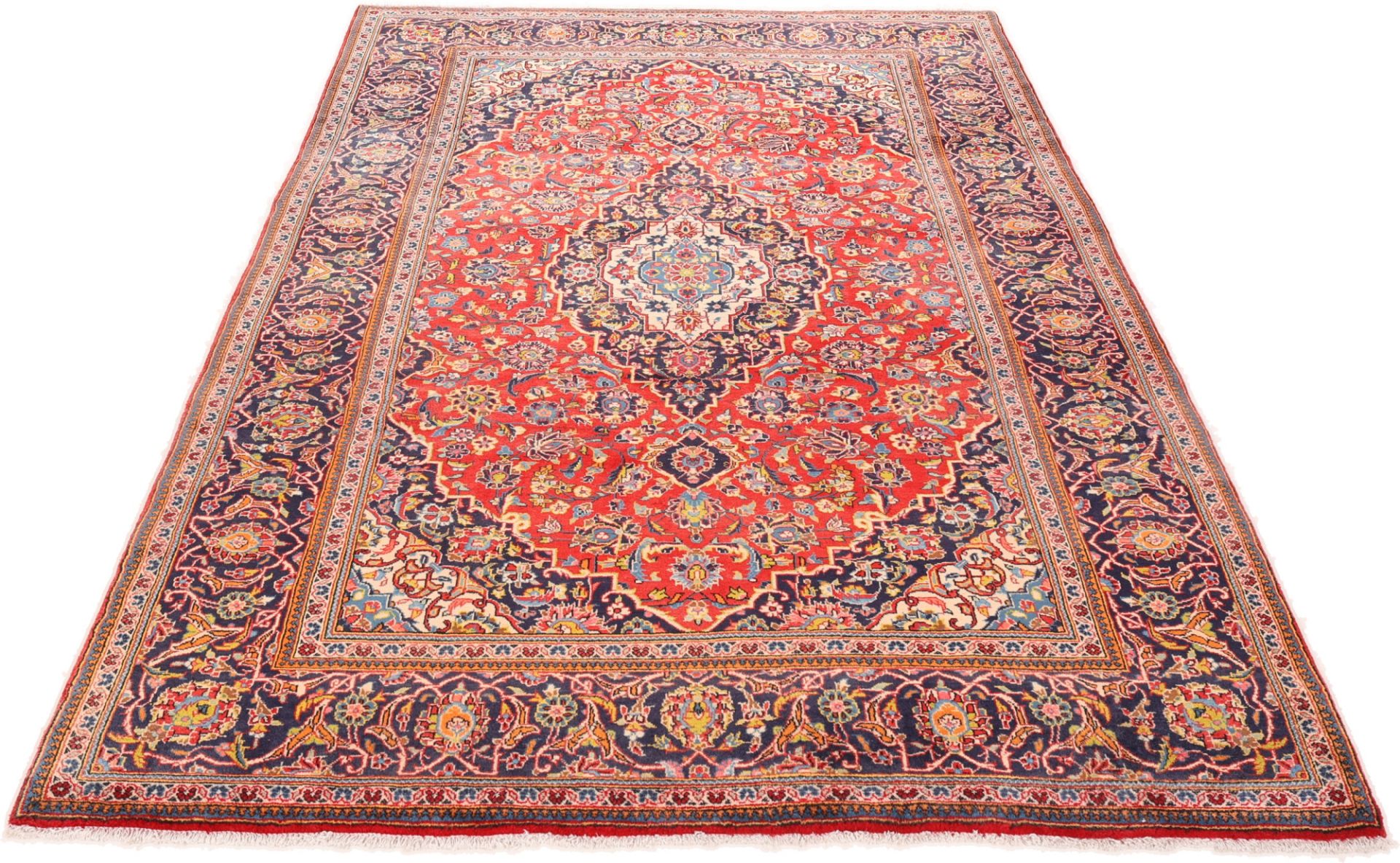 Handgeknüpfter Kashan Perserteppich 196 × 321 cm