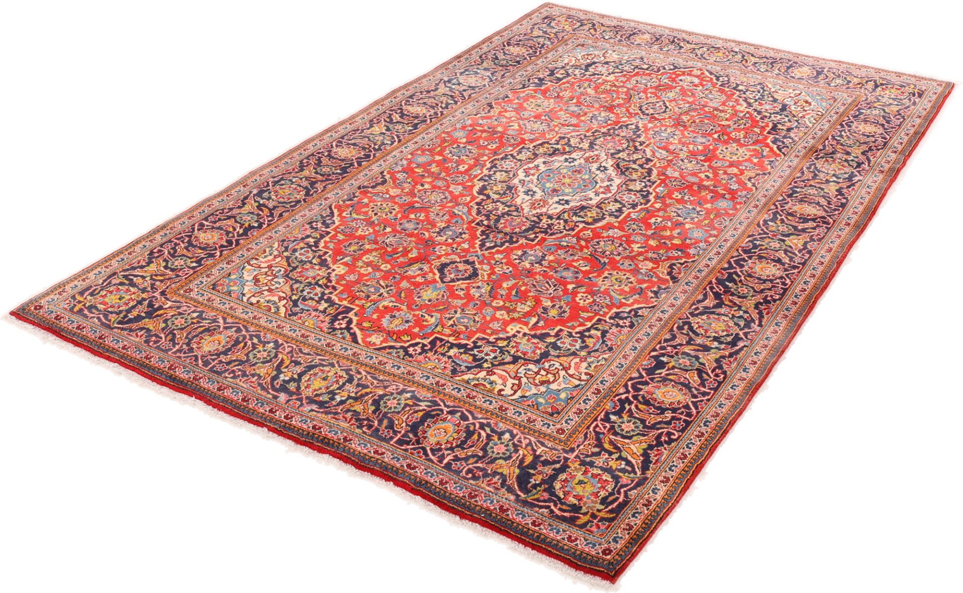 Handgeknüpfter Kashan Perserteppich 196 × 321 cm
