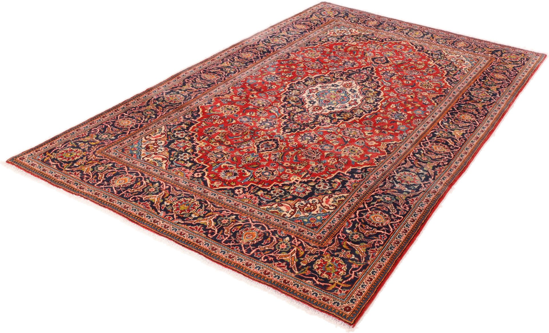 Handgeknüpfter Kashan Perserteppich 196 × 321 cm