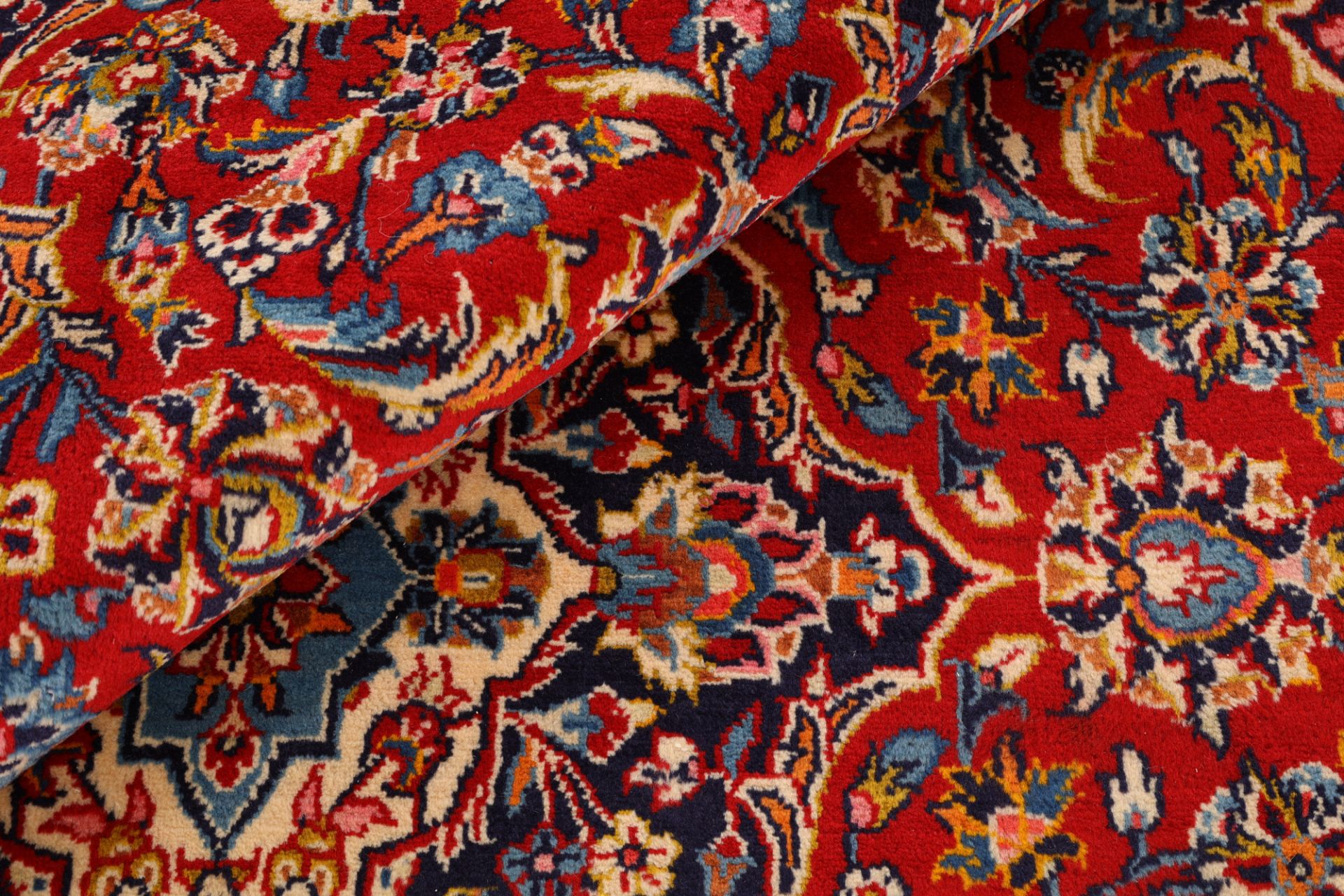 Kashan Perserteppich 198 × 300 cm aus Wolle & Seide, handgeknüpft