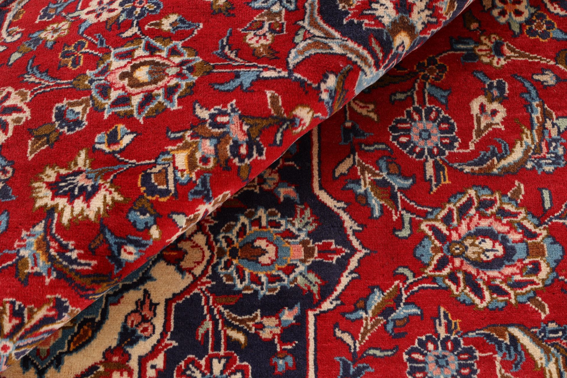 Handgeknüpfter Kashan Perserteppich, 197 × 300 cm, Wolle
