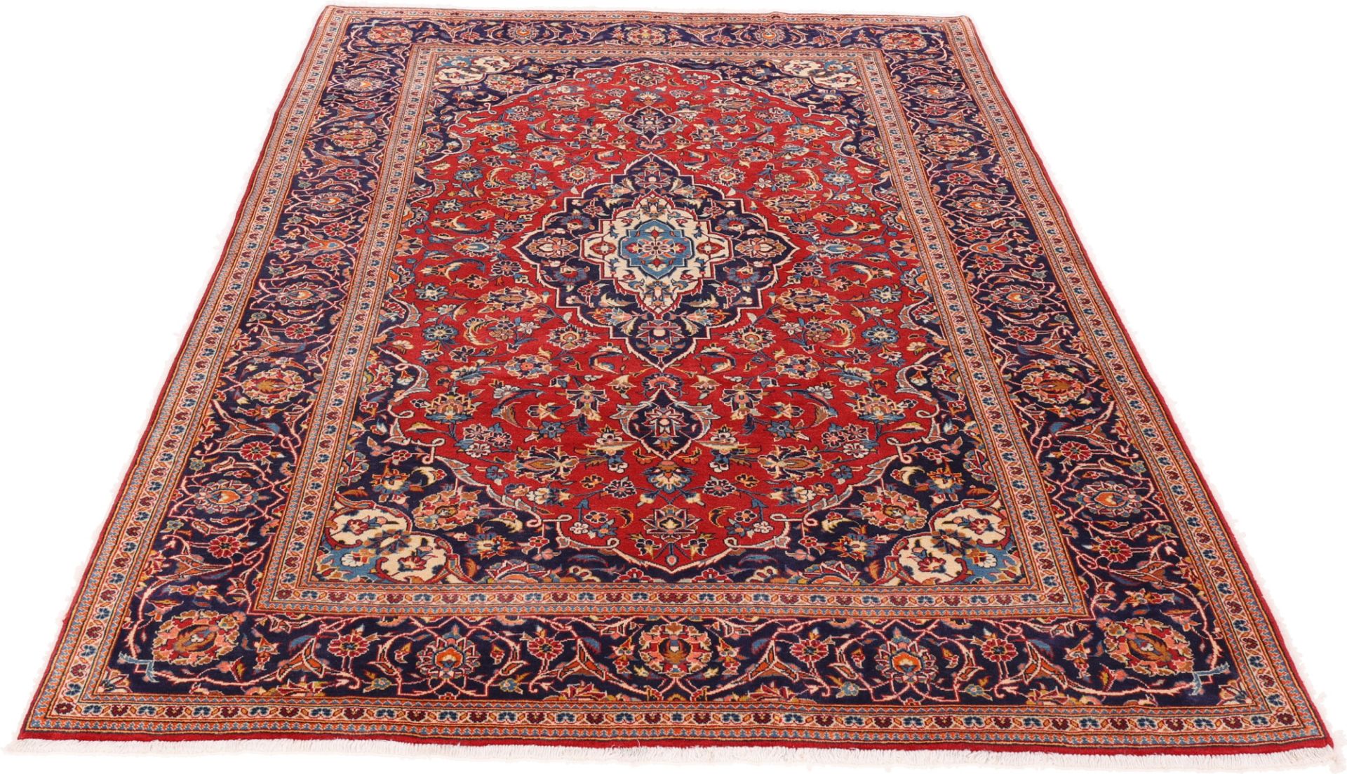 Handgeknüpfter Kashan Perserteppich, 200 × 312 cm, Wolle