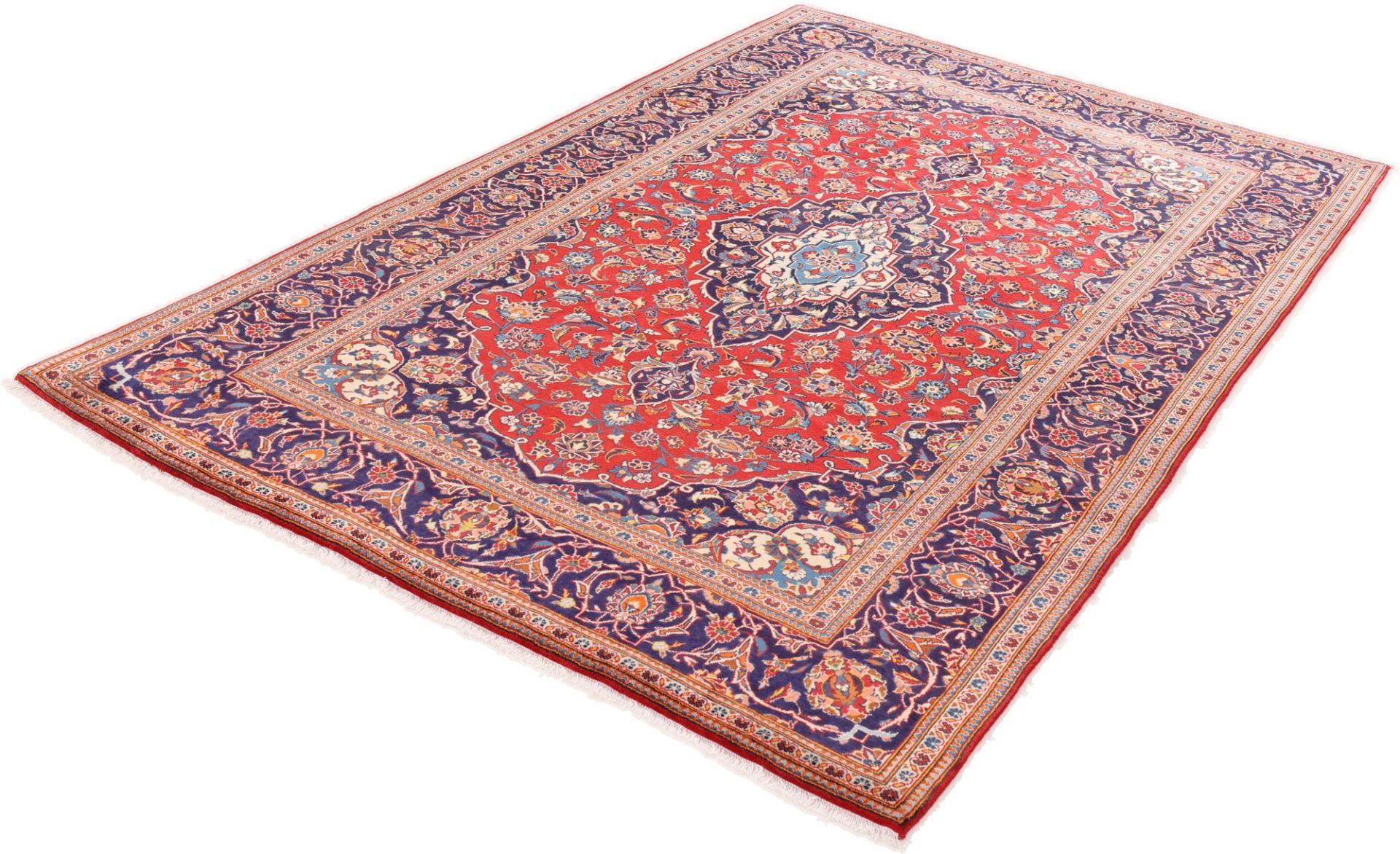 Handgeknüpfter Kashan Perserteppich, 200 × 312 cm, Wolle
