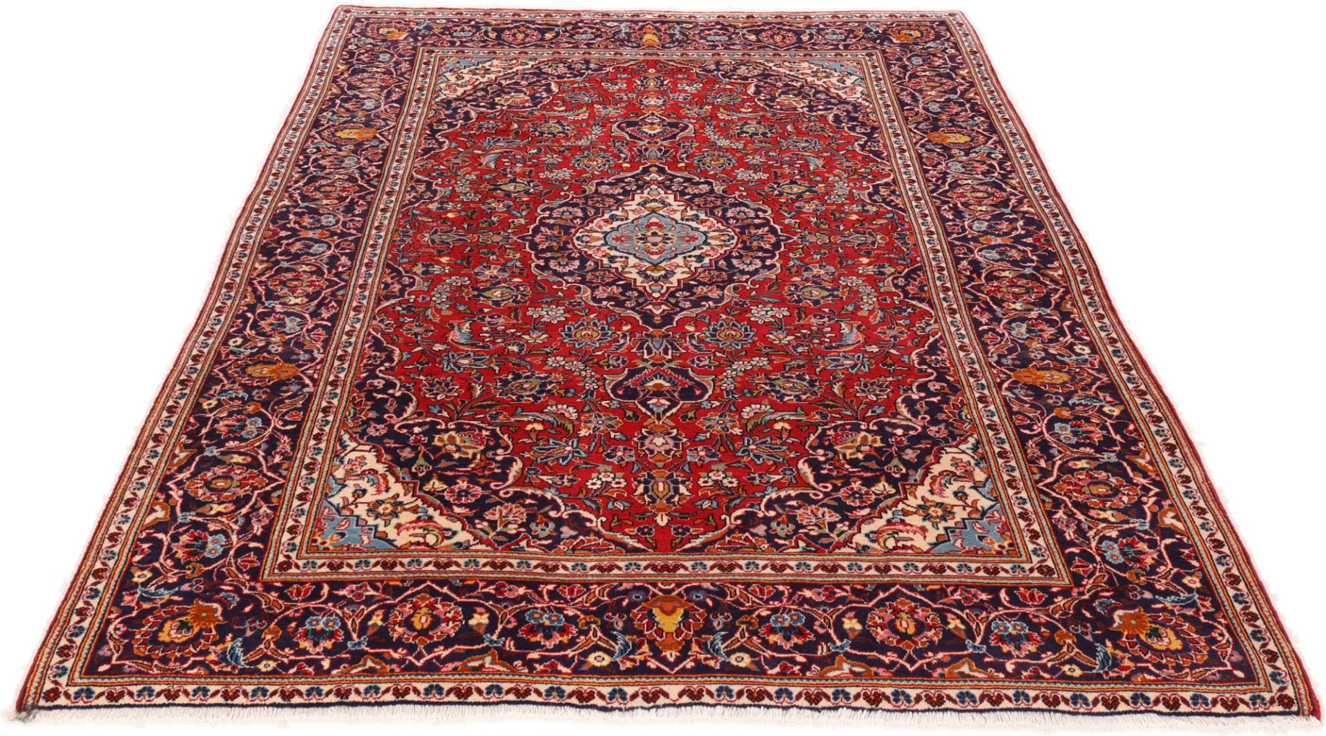 Kashan Perserteppich 200 × 294 cm aus Wolle, handgeknüpft