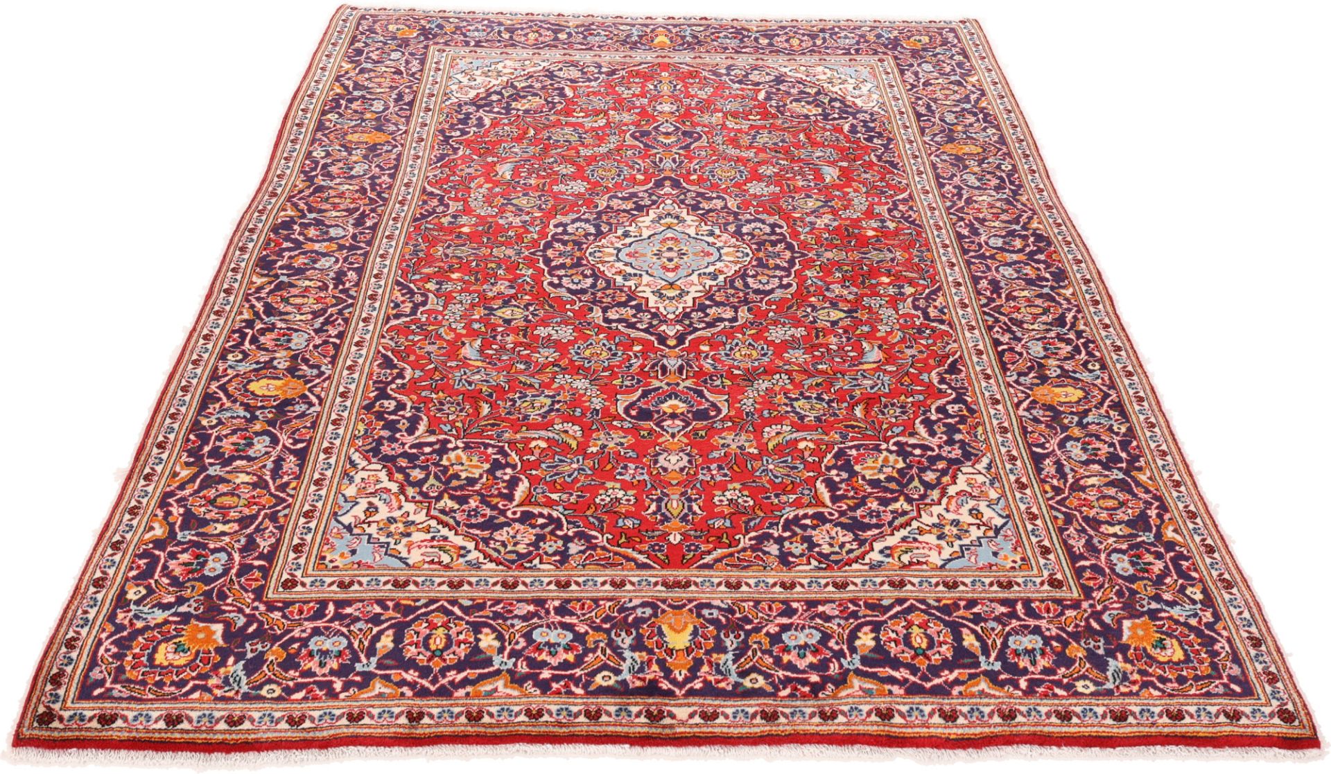 Kashan Perserteppich 200 × 294 cm aus Wolle, handgeknüpft