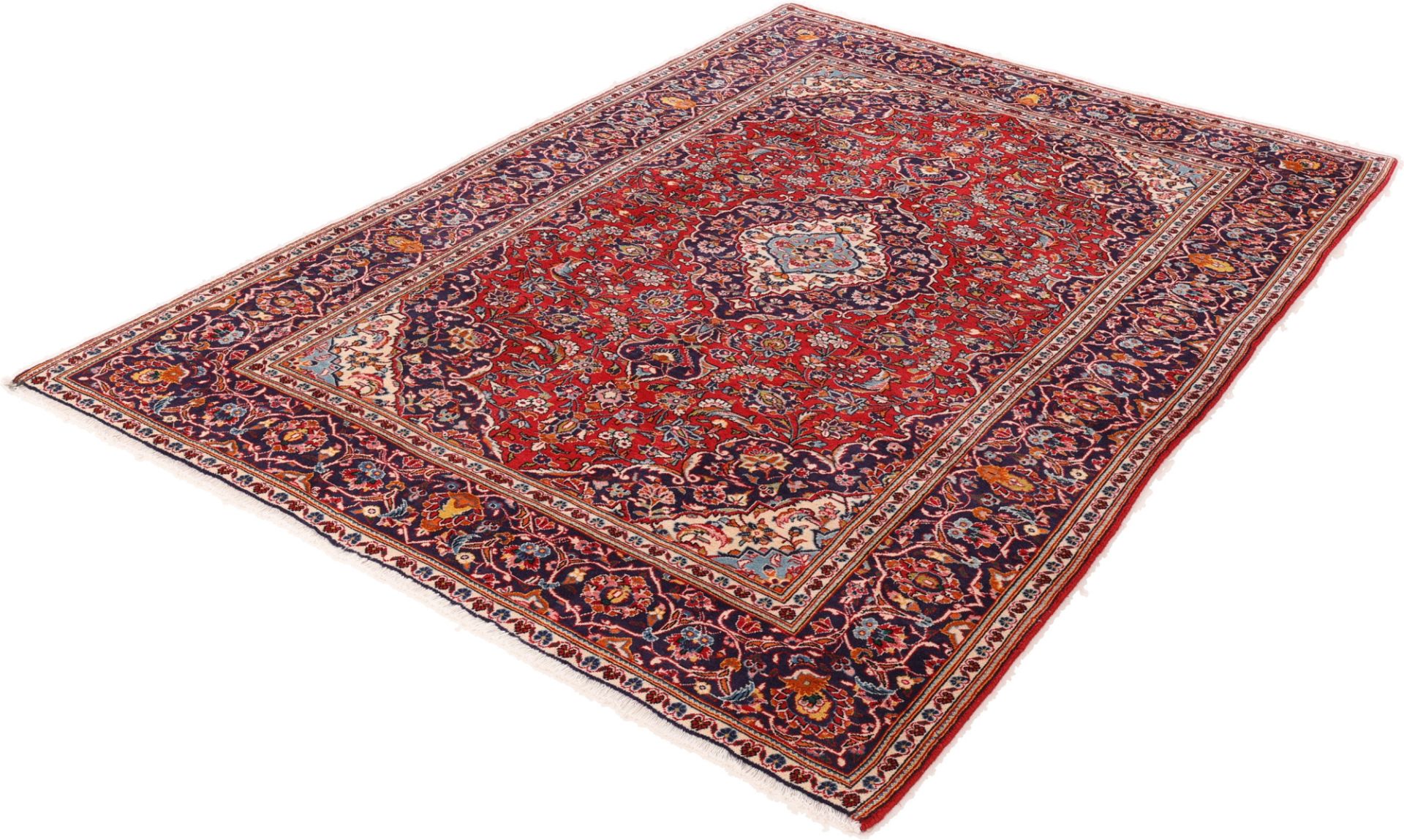 Kashan Perserteppich 200 × 294 cm aus Wolle, handgeknüpft