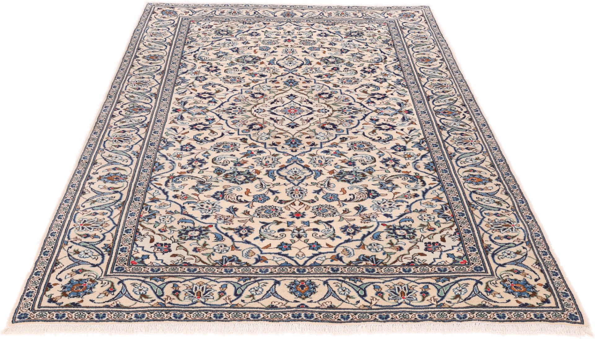Handgeknüpfter Kashan Perserteppich, 196 × 296 cm, Wolle