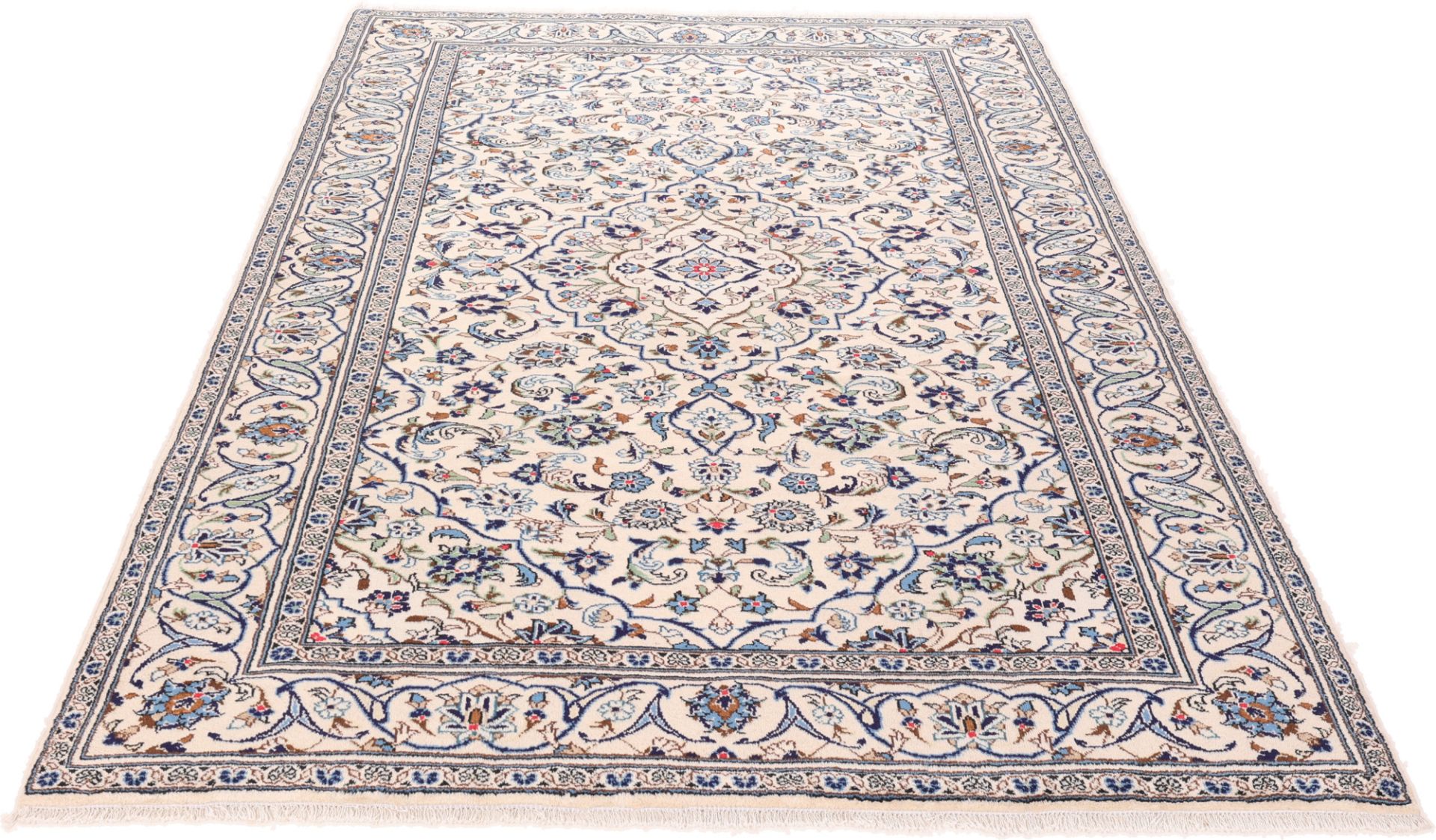 Handgeknüpfter Kashan Perserteppich, 196 × 296 cm, Wolle