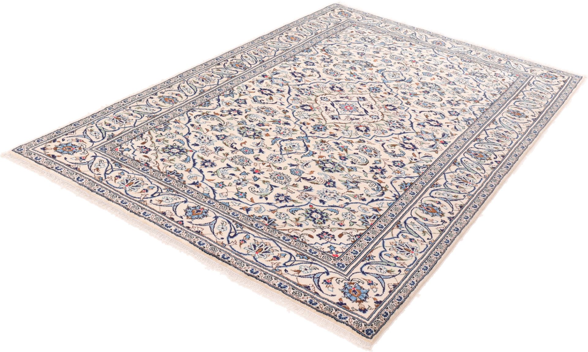 Handgeknüpfter Kashan Perserteppich, 196 × 296 cm, Wolle
