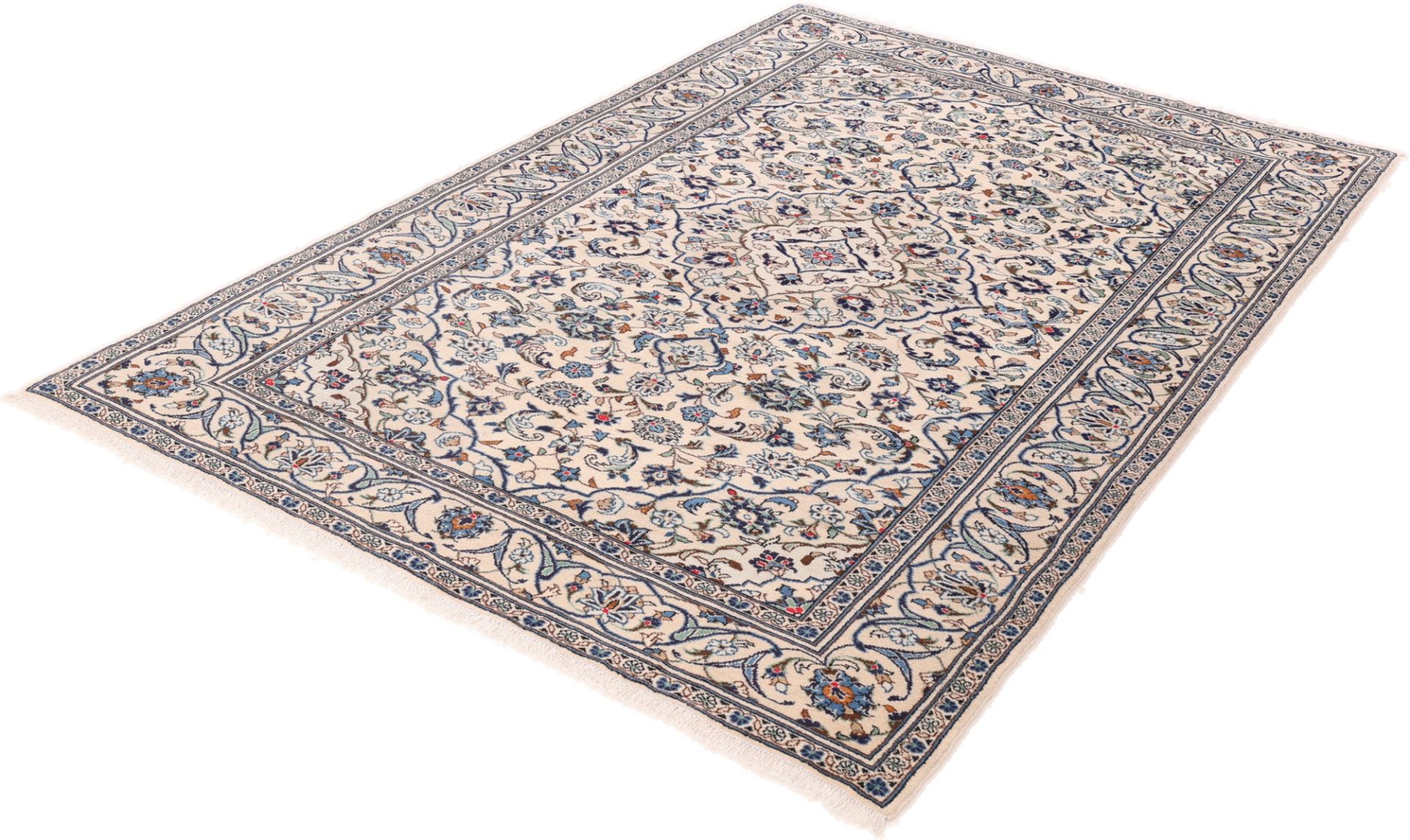 Handgeknüpfter Kashan Perserteppich, 196 × 296 cm, Wolle