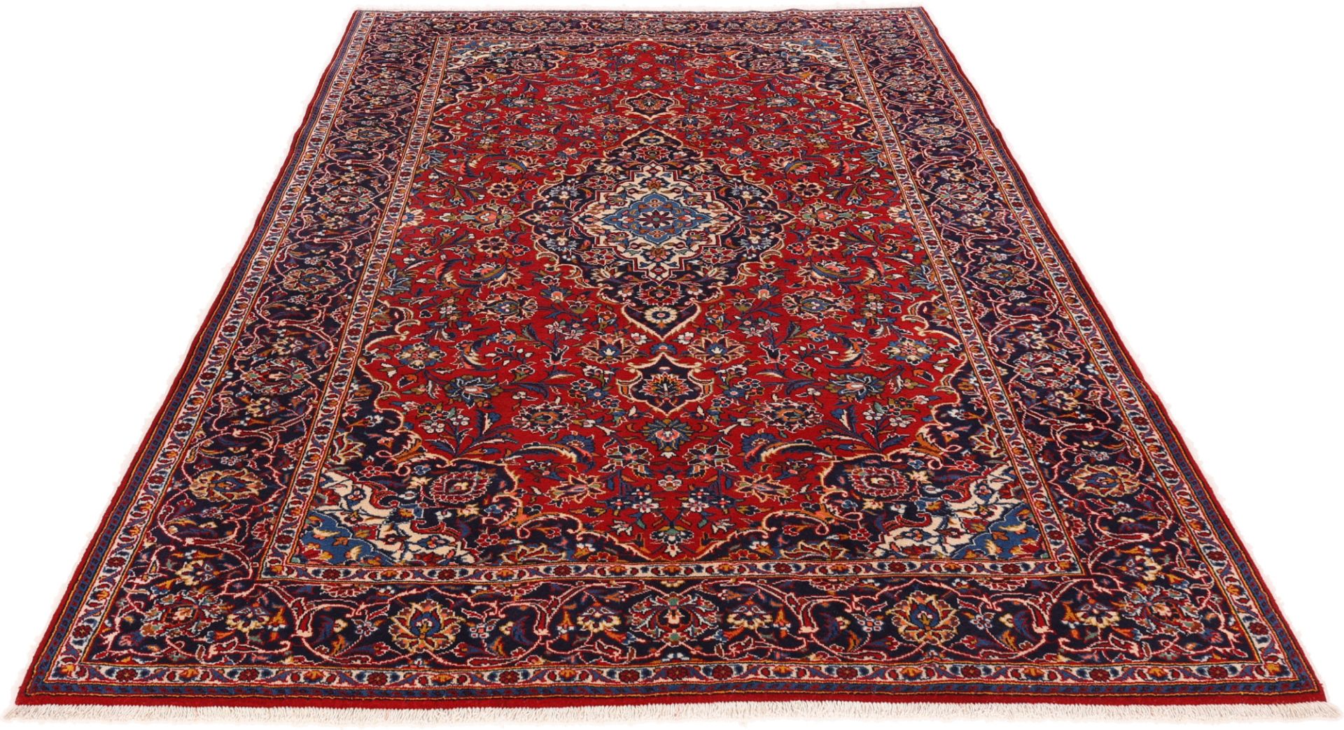 Handgeknüpfter Kashan Perserteppich, 223 × 322 cm, Wolle