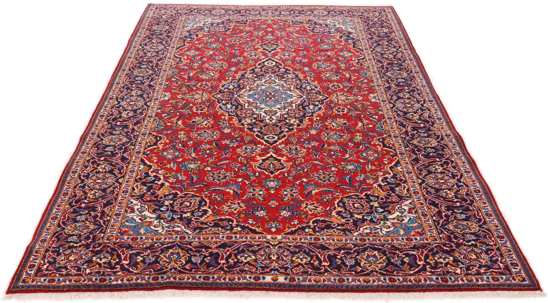 Handgeknüpfter Kashan Perserteppich, 223 × 322 cm, Wolle