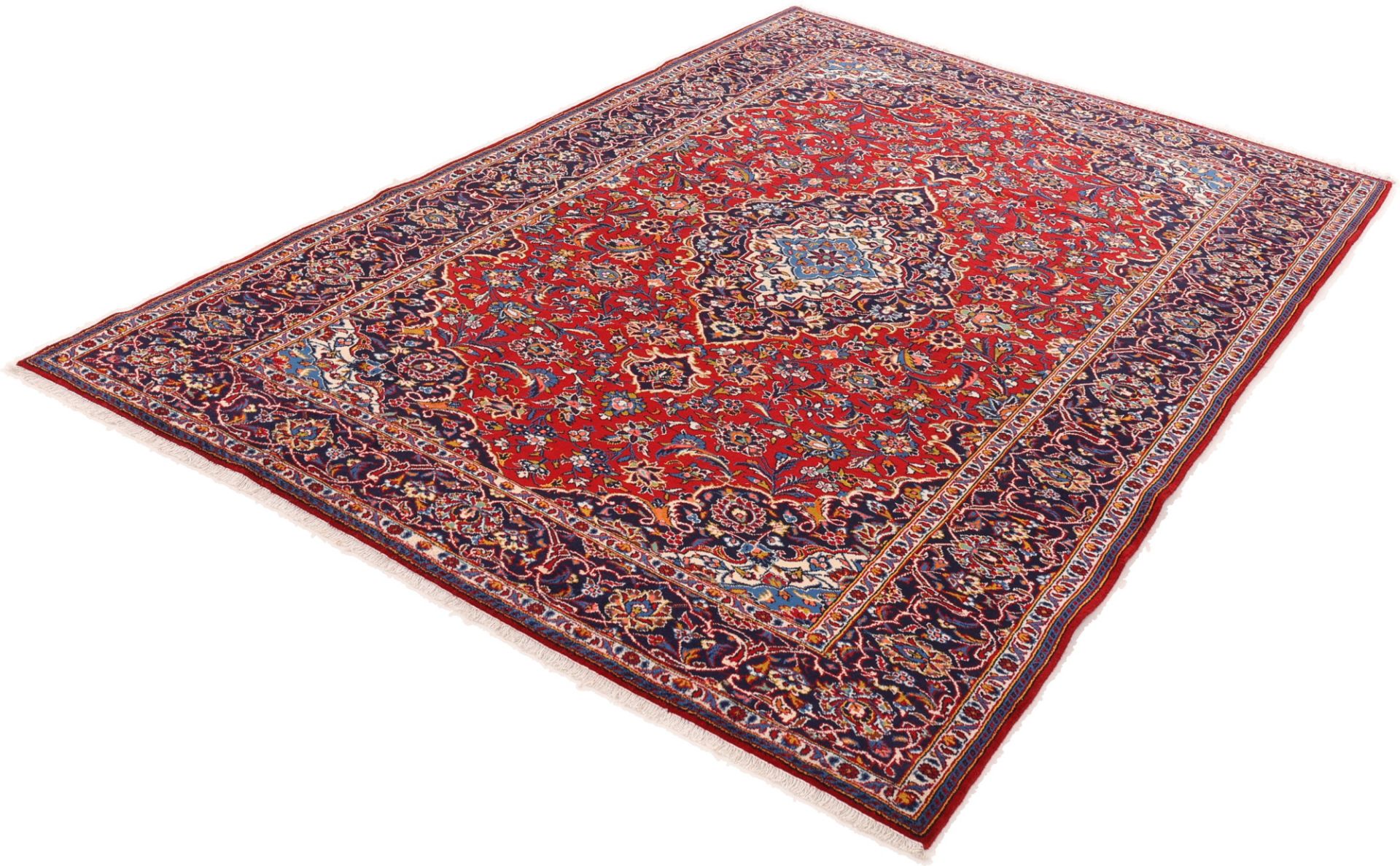 Handgeknüpfter Kashan Perserteppich, 223 × 322 cm, Wolle