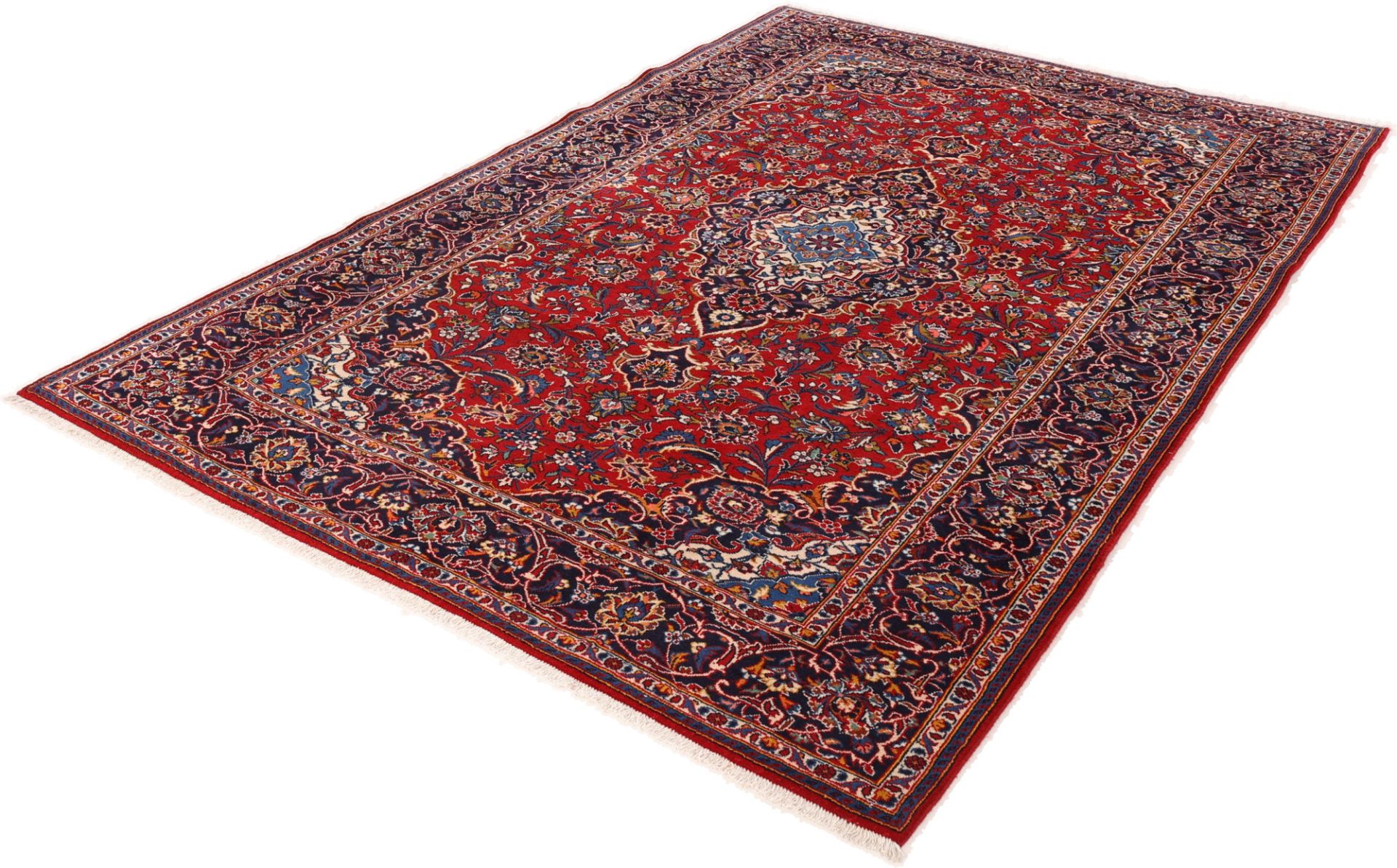 Handgeknüpfter Kashan Perserteppich, 223 × 322 cm, Wolle