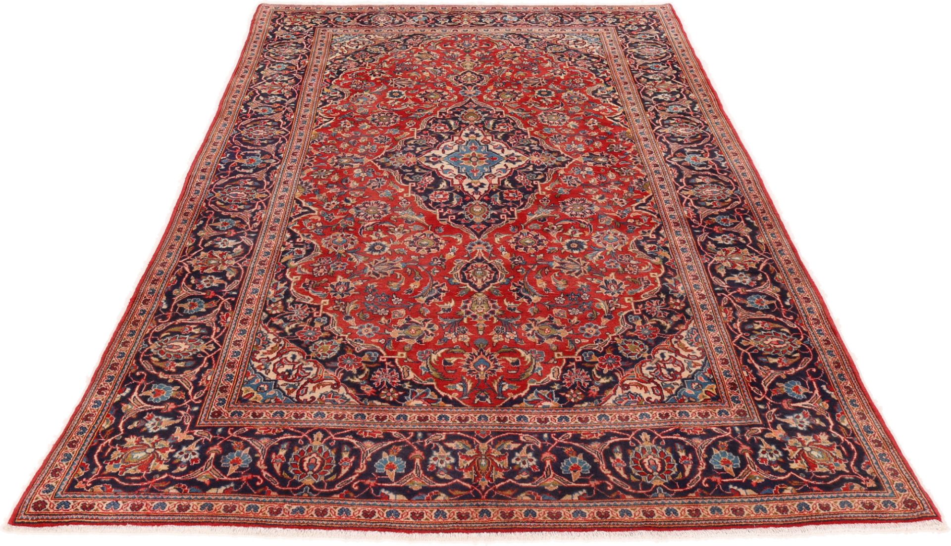 perserteppich-kashan-197-x-320-cm-schurwolle-handgeknupft-5 Handgeknüpfter Kashan Perserteppich, 197 × 320 cm, Wolle