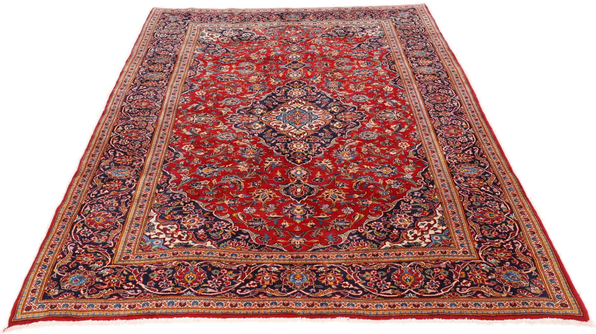 Kashan Perserteppich 203 × 298 cm aus Wolle, handgeknüpft