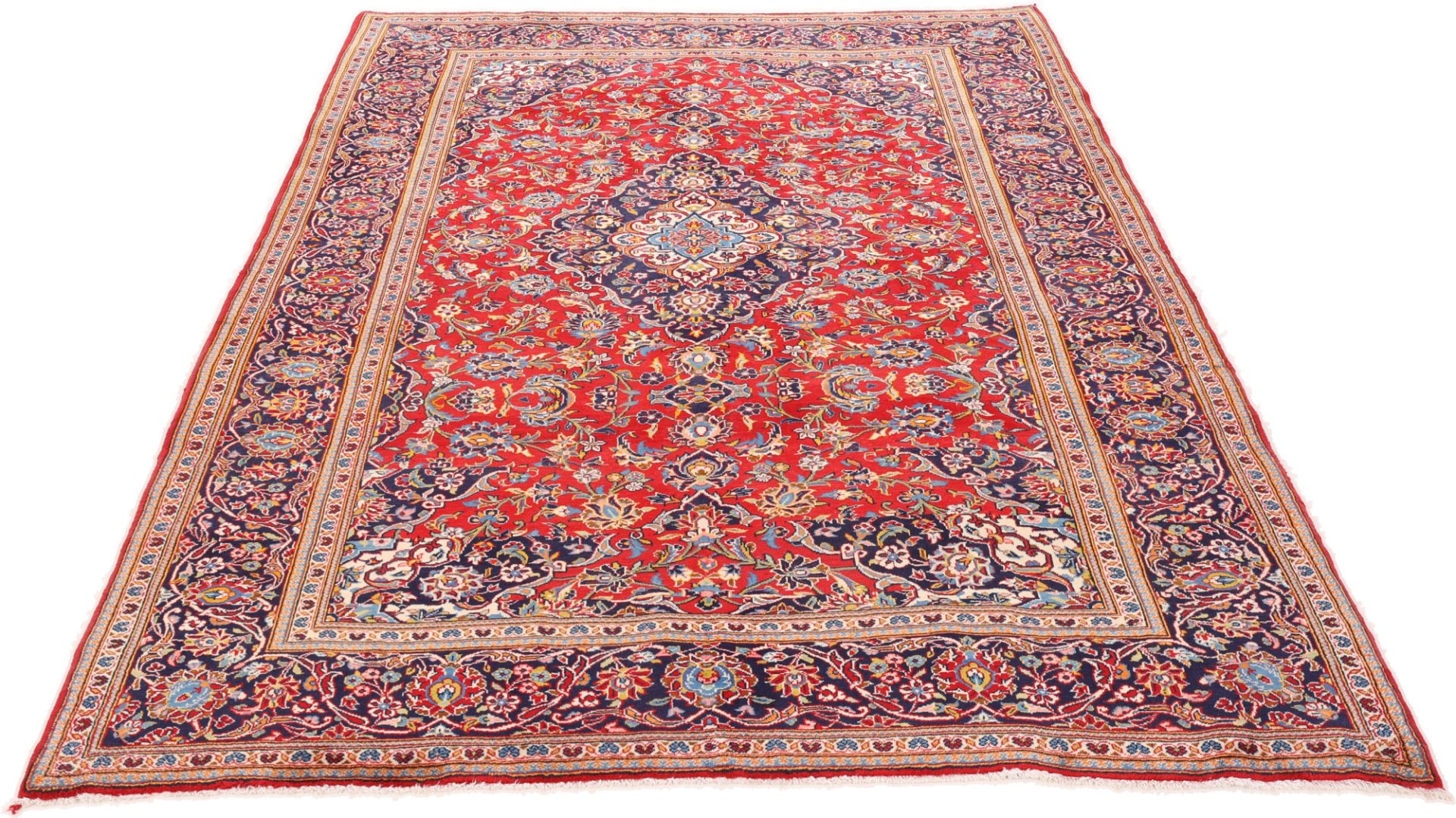 Kashan Perserteppich 203 × 298 cm aus Wolle, handgeknüpft