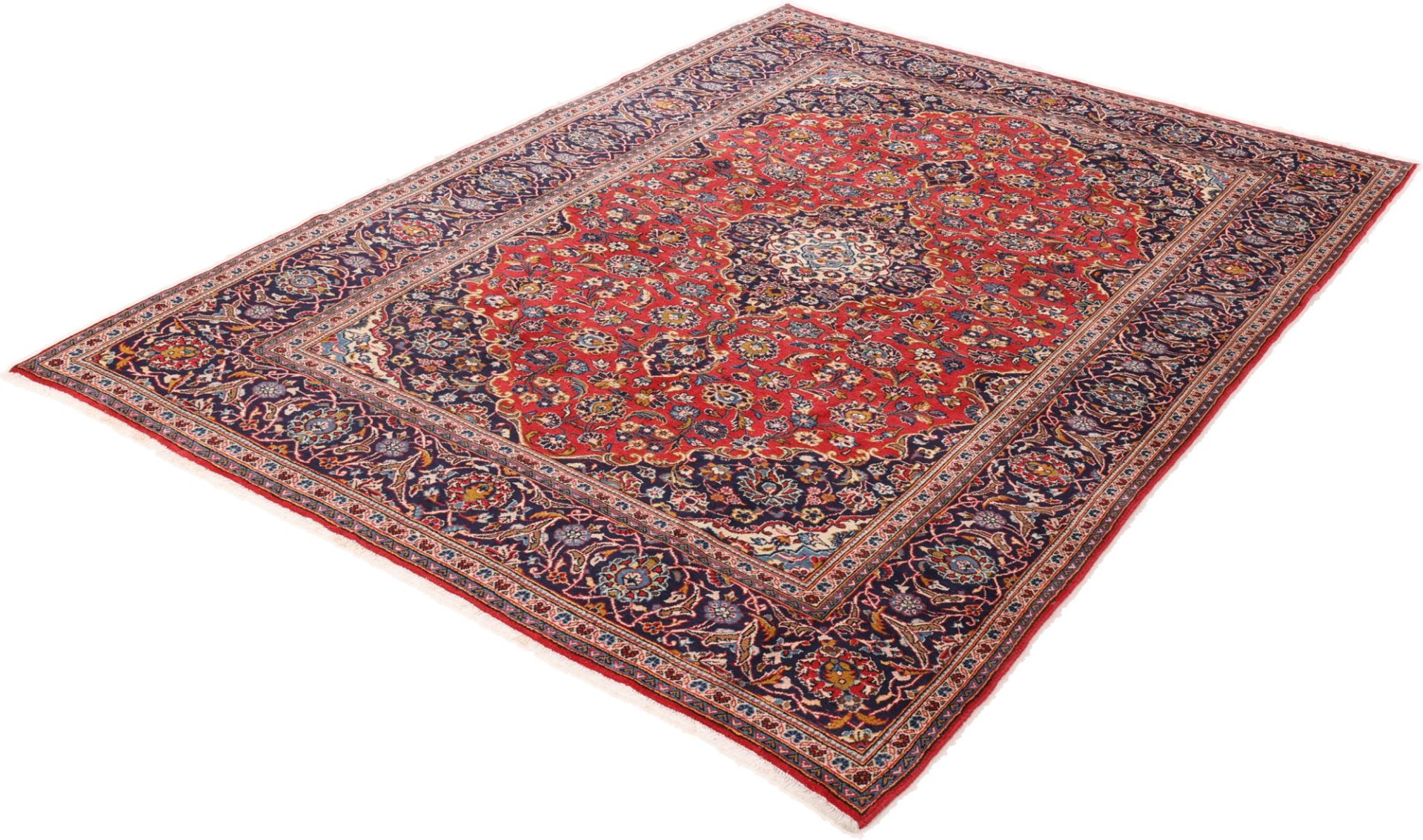 Handgeknüpfter Kashan Perserteppich, 200 × 294 cm, Wolle
