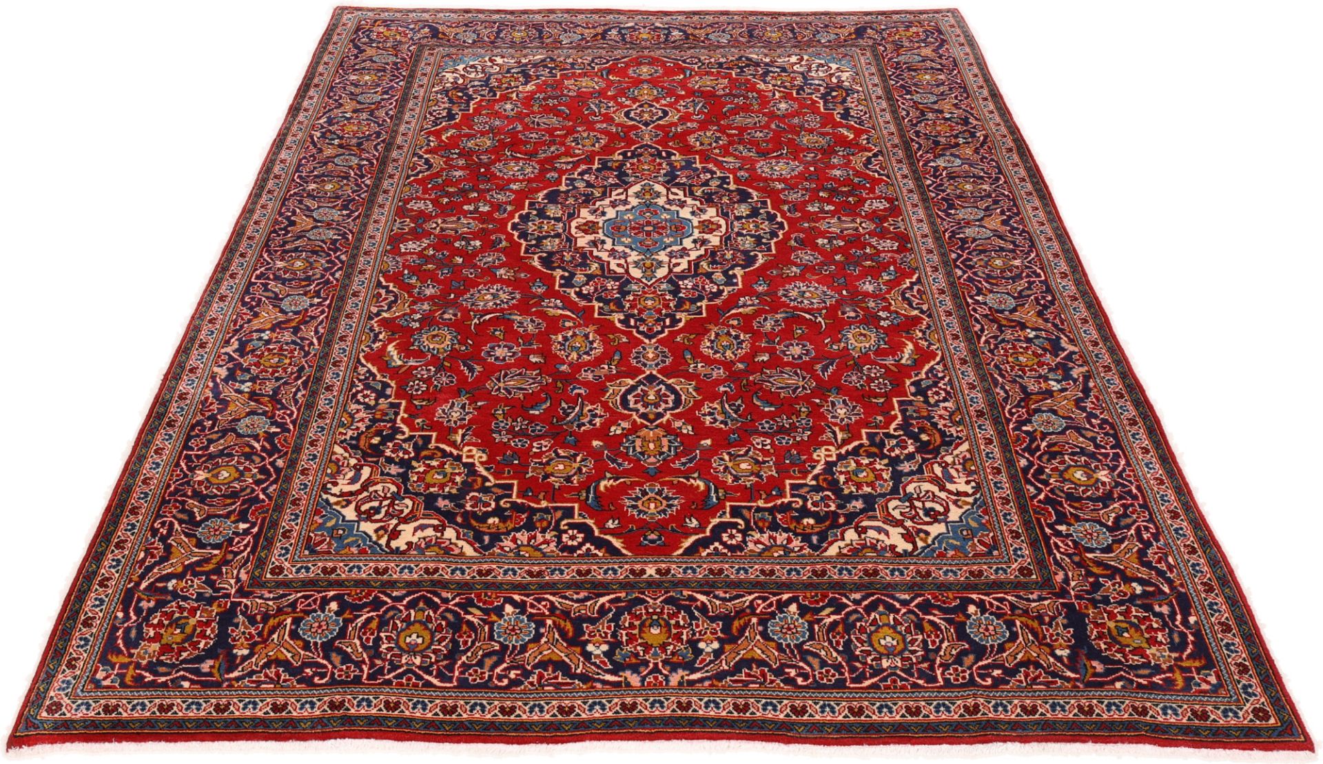 Kashan Perserteppich 200 × 294 cm aus Wolle, handgeknüpft