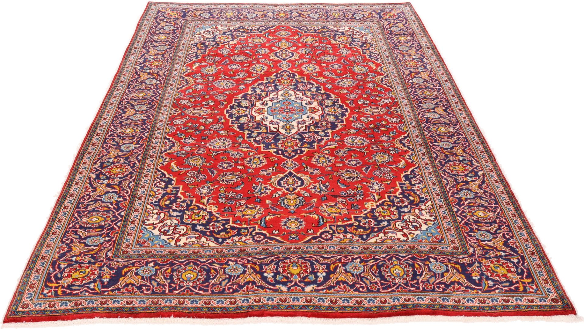 Kashan Perserteppich 200 × 294 cm aus Wolle, handgeknüpft