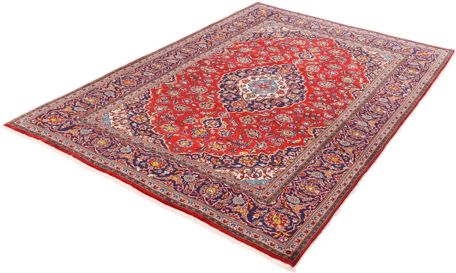 Kashan Perserteppich 200 × 294 cm aus Wolle, handgeknüpft