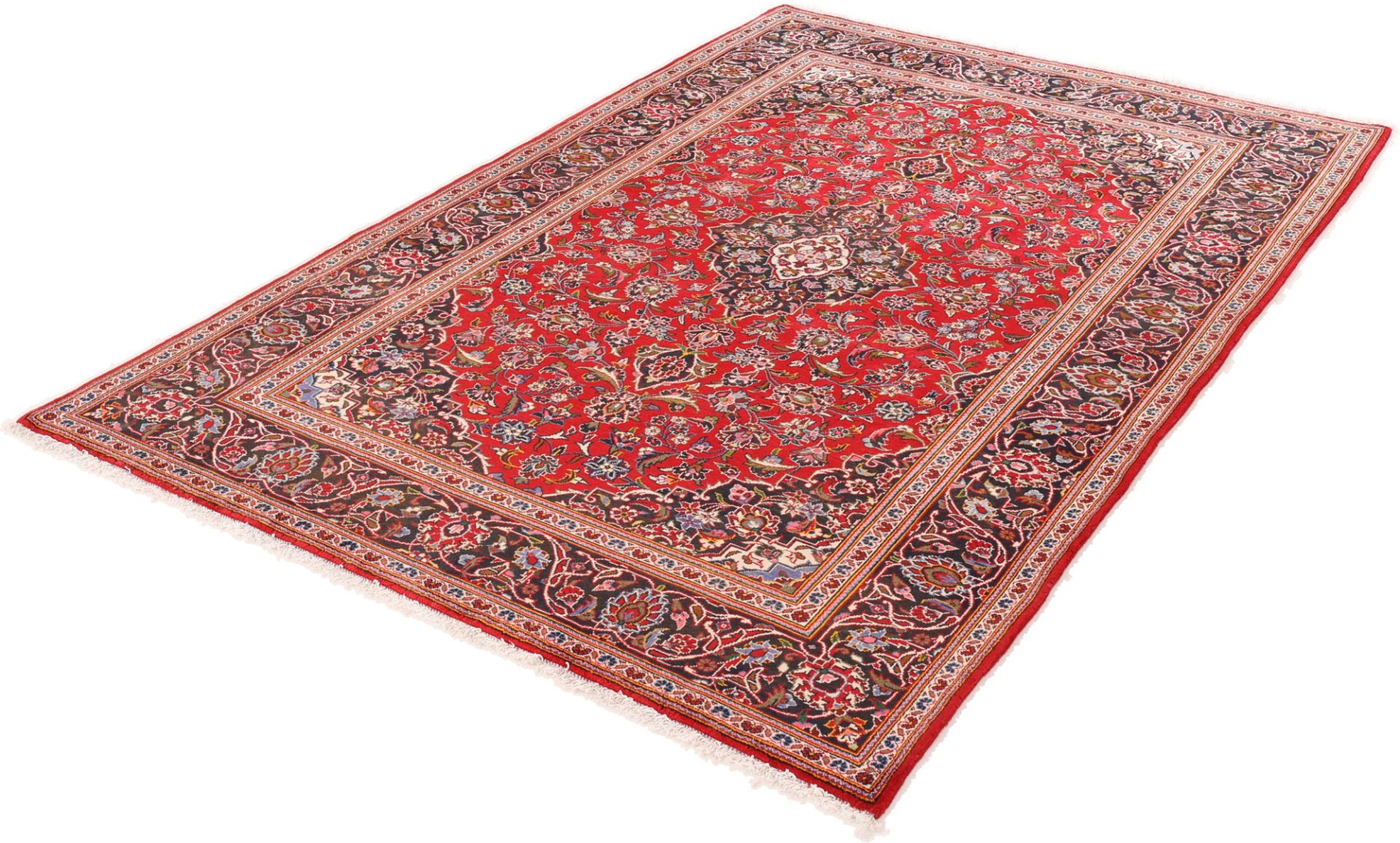 Handgeknüpfter Kashan Perserteppich, 203 × 304 cm, Wolle