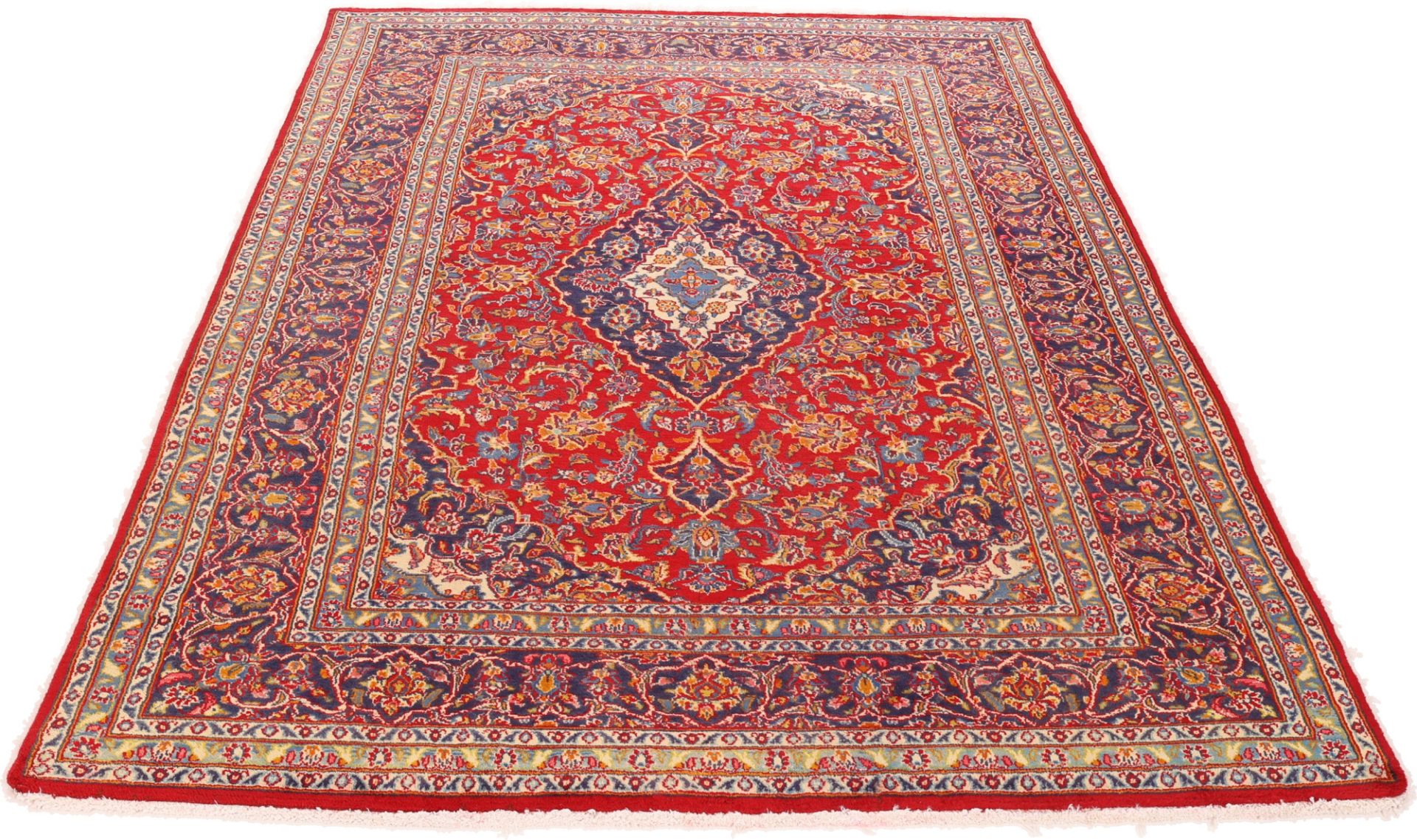 Handgeknüpfter Kashan Perserteppich 198 × 290 cm