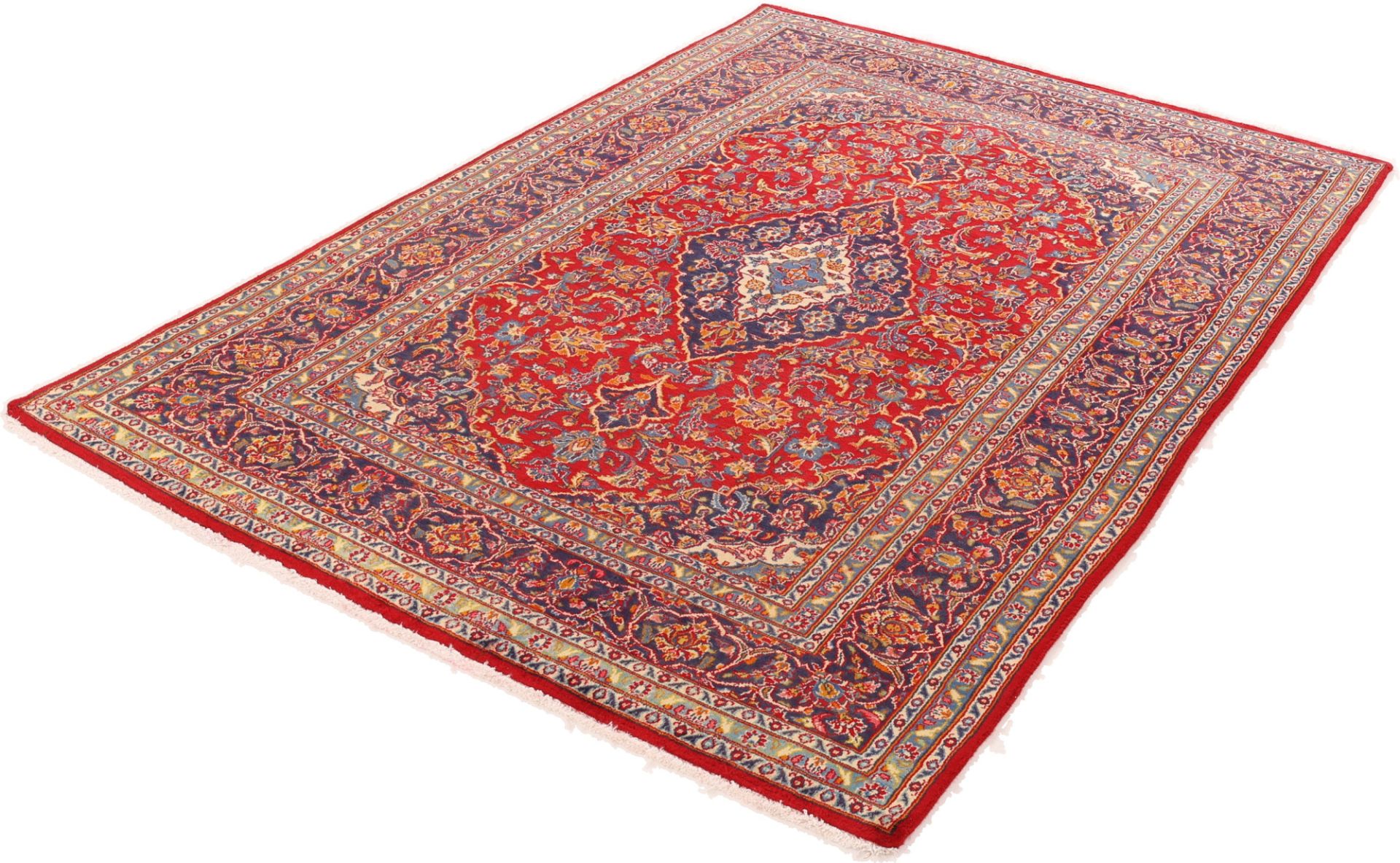 Handgeknüpfter Kashan Perserteppich 198 × 290 cm
