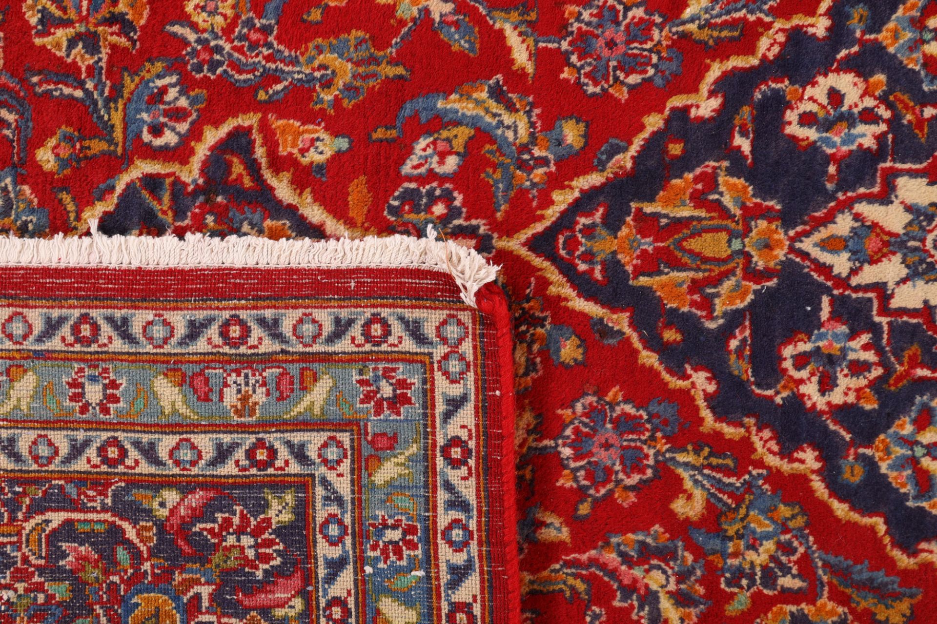 Handgeknüpfter Kashan Perserteppich 198 × 290 cm