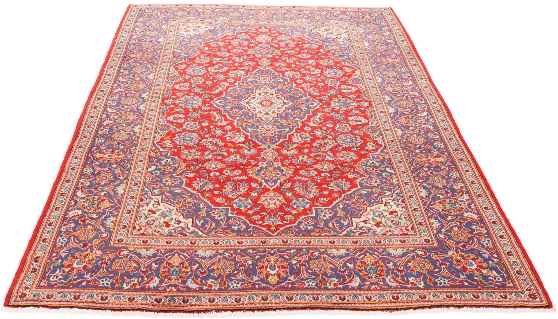 Kashan Perserteppich 201 × 305 cm aus Wolle, handgeknüpft
