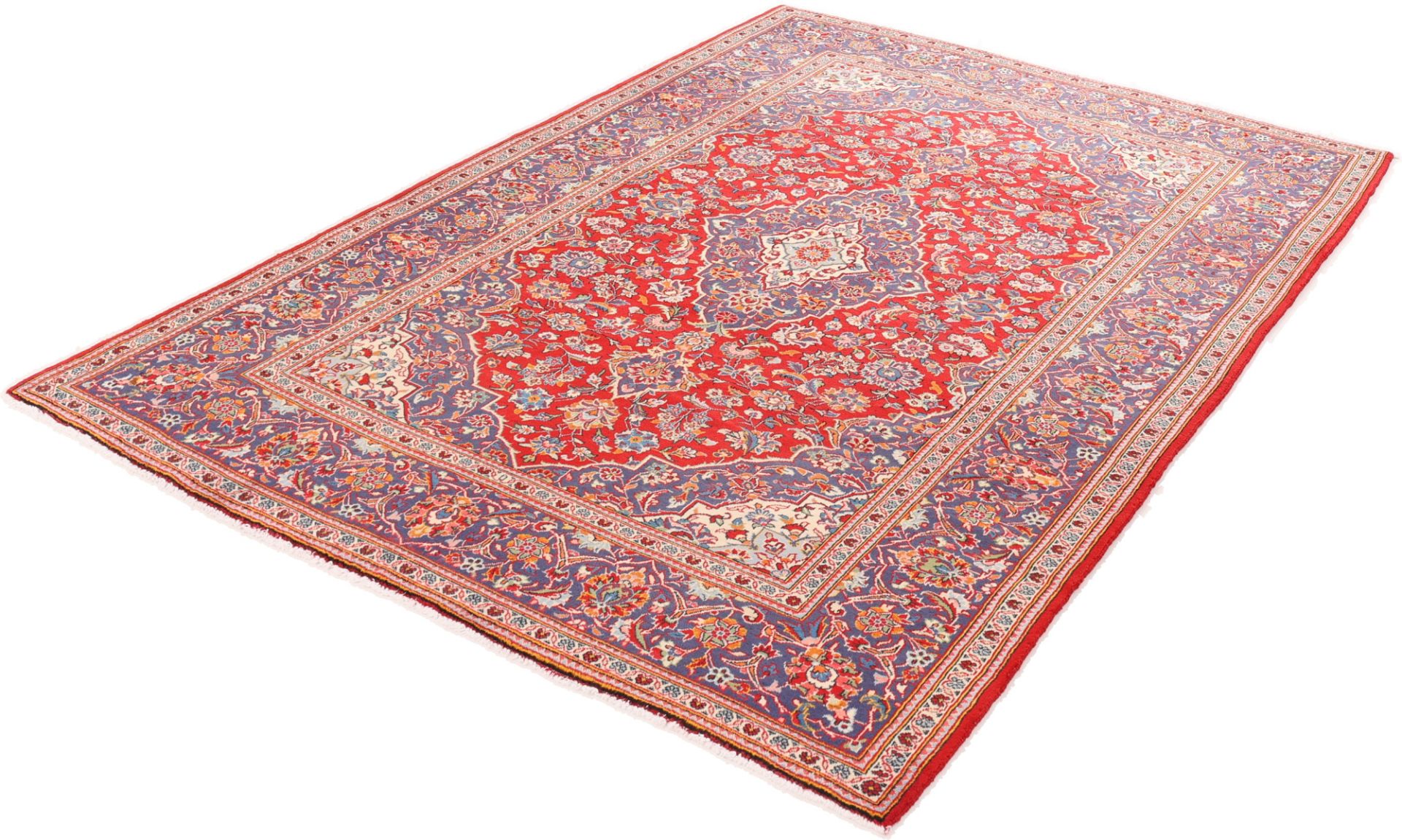 Kashan Perserteppich 201 × 305 cm aus Wolle, handgeknüpft