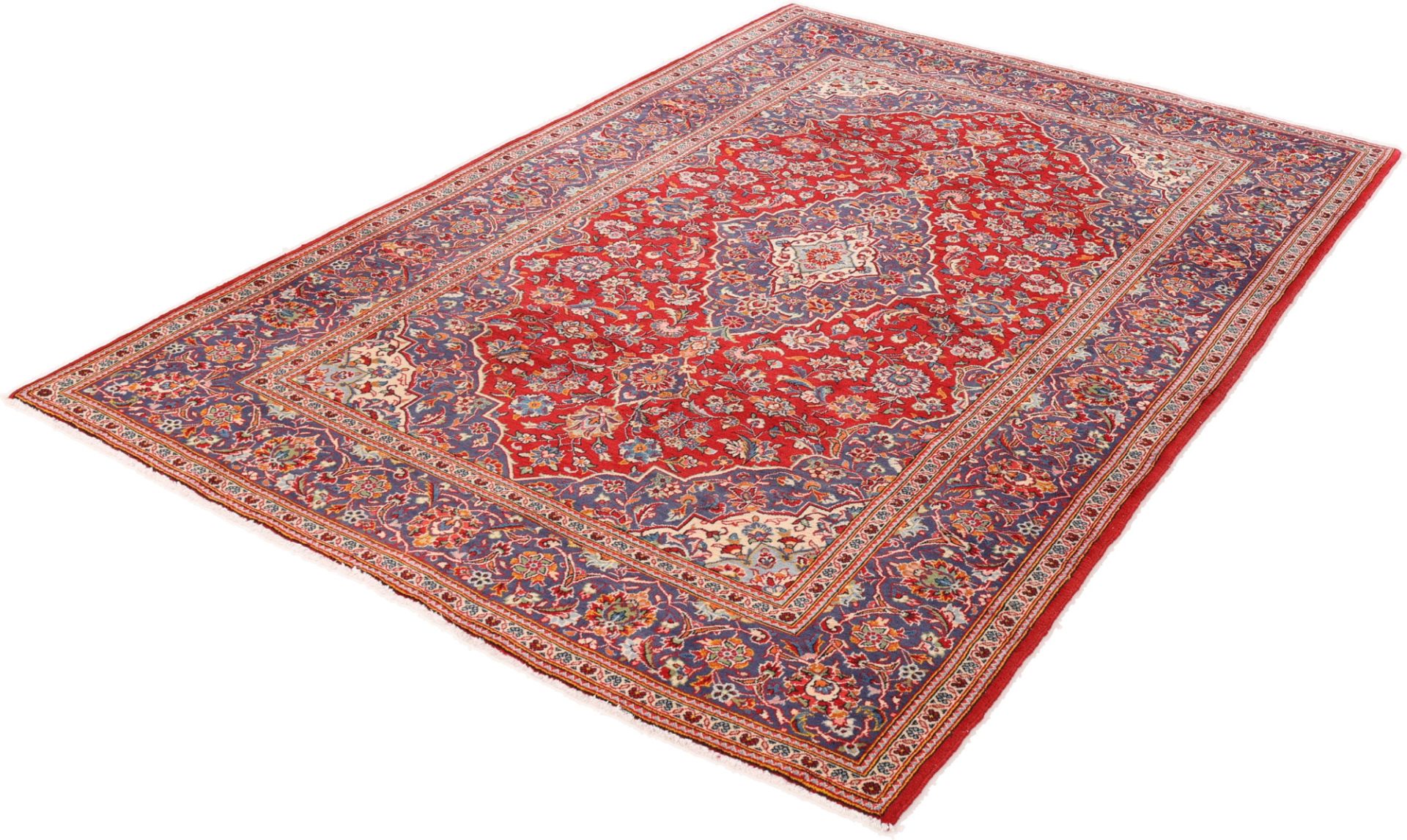 Kashan Perserteppich 201 × 305 cm aus Wolle, handgeknüpft