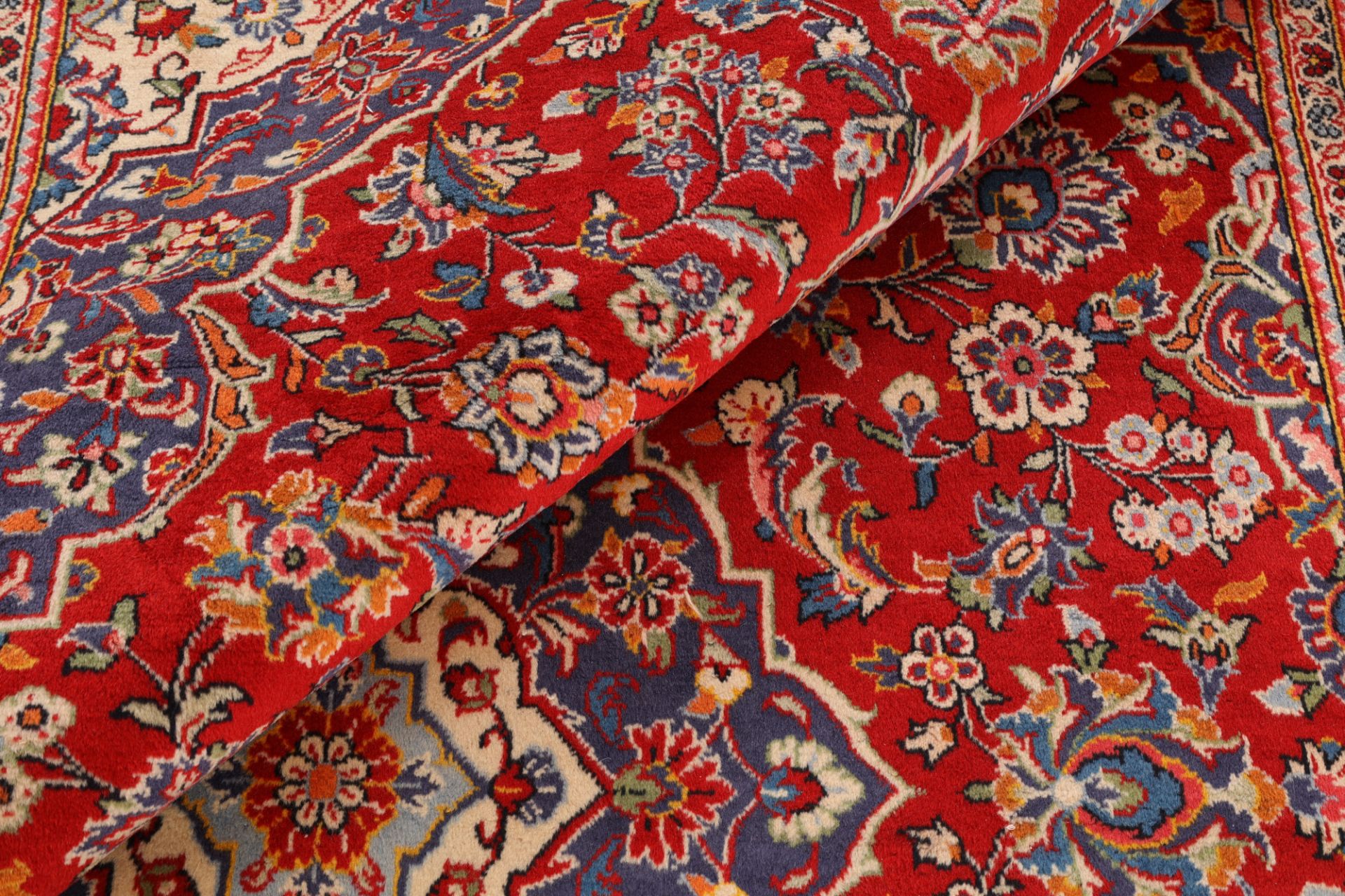 Kashan Perserteppich 201 × 305 cm aus Wolle, handgeknüpft