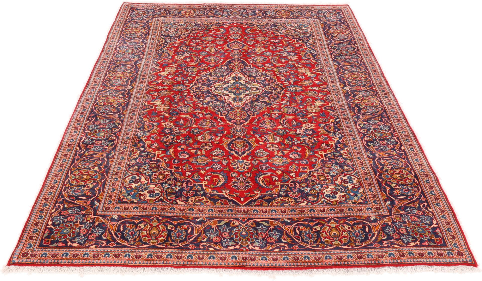 Handgeknüpfter Kashan Perserteppich 195 × 290 cm