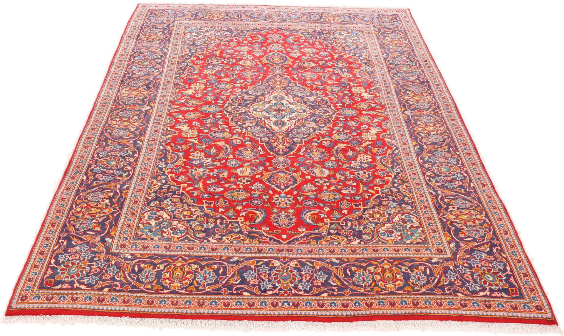 Handgeknüpfter Kashan Perserteppich 195 × 290 cm