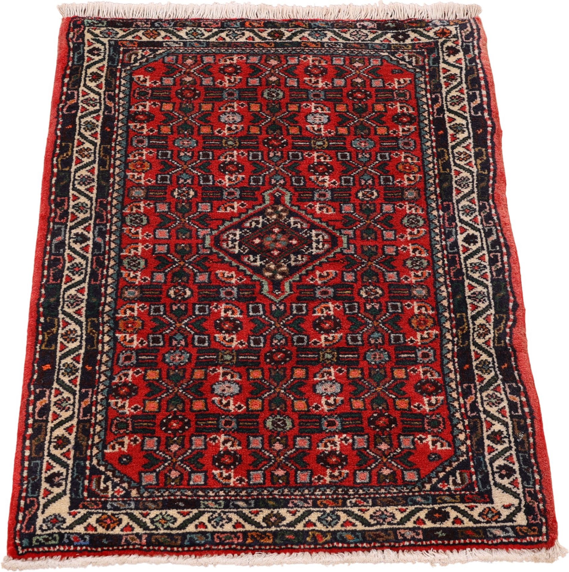 Hamadan Perserteppich aus Iran, 62 × 99 cm